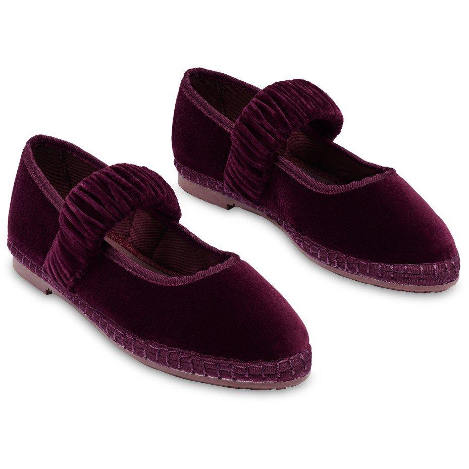 Wine - Flabelus - Mafalda Velvet Mary Jane - 2