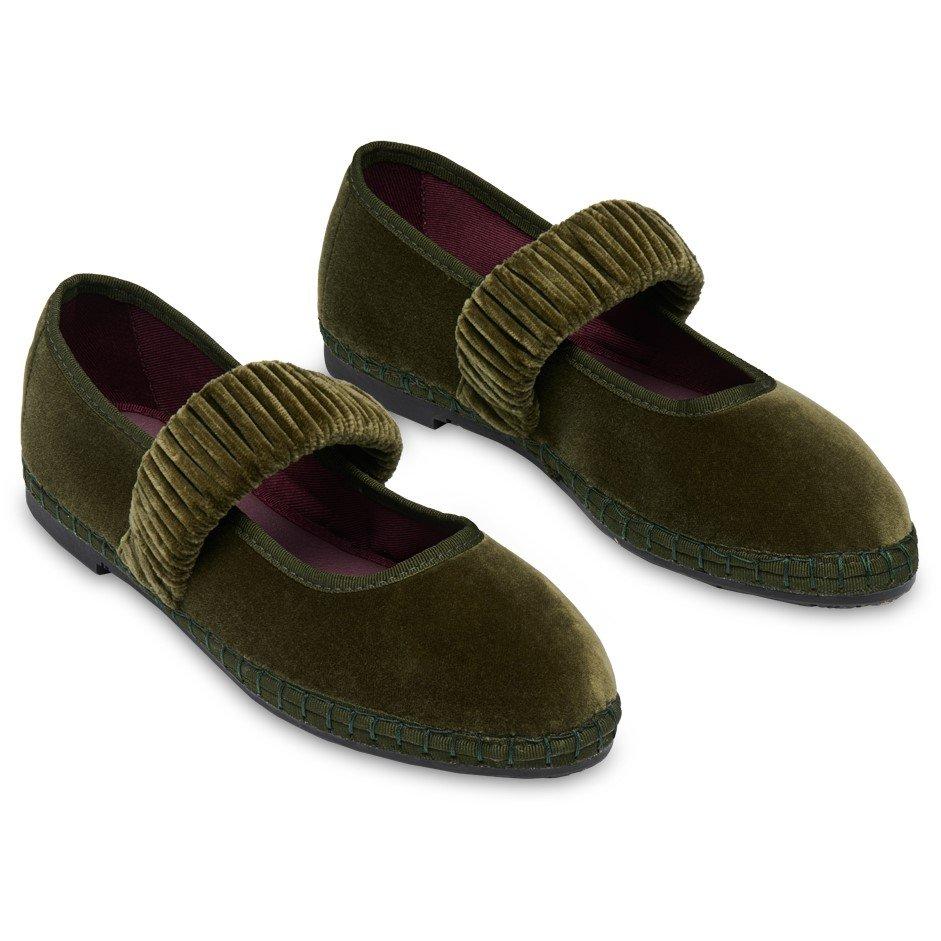 Forest Green - Flabelus - Mafalda Velvet Mary Jane - 2