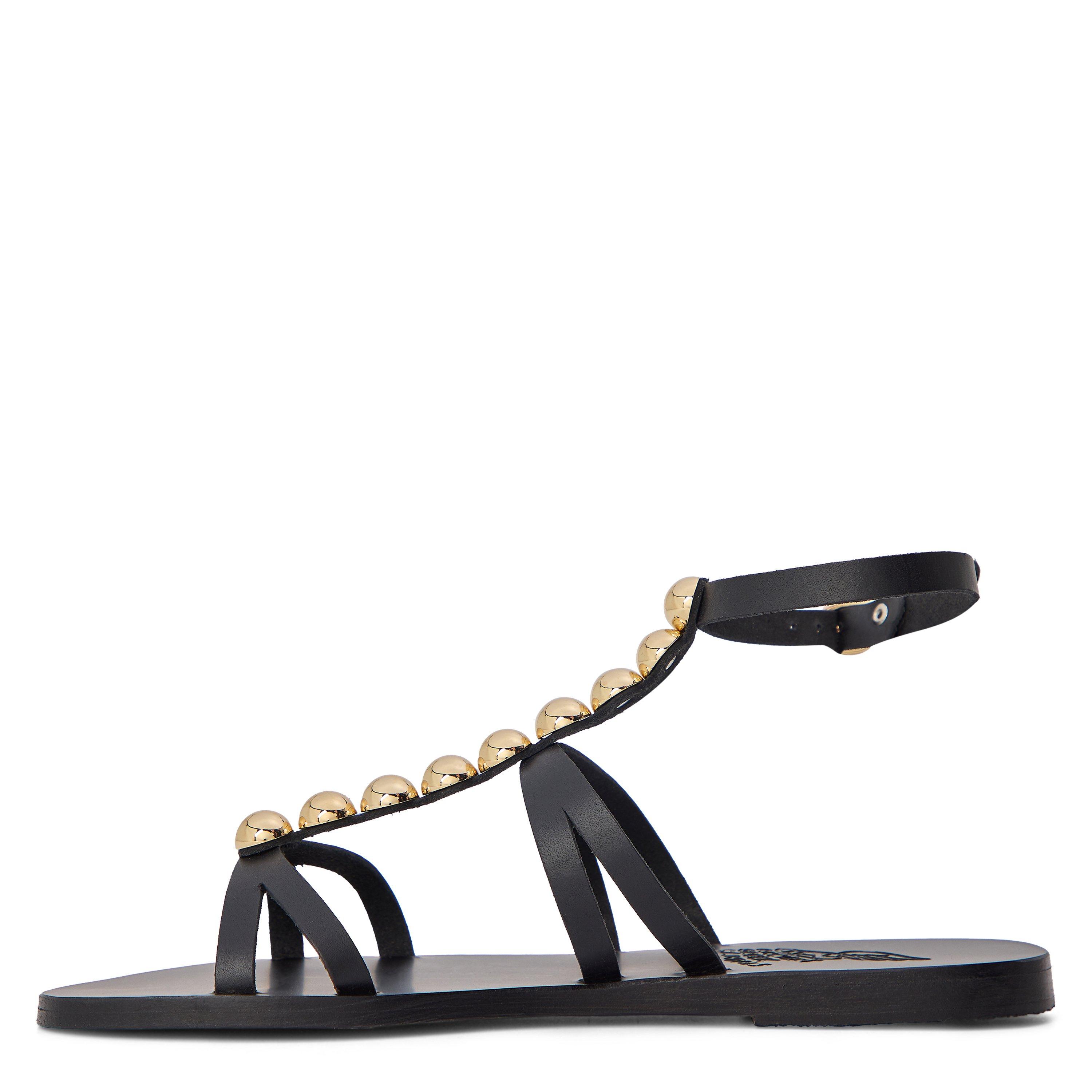 Black - Ancient Greek Sandals - Women's Arkivi Flat Sandals - 2