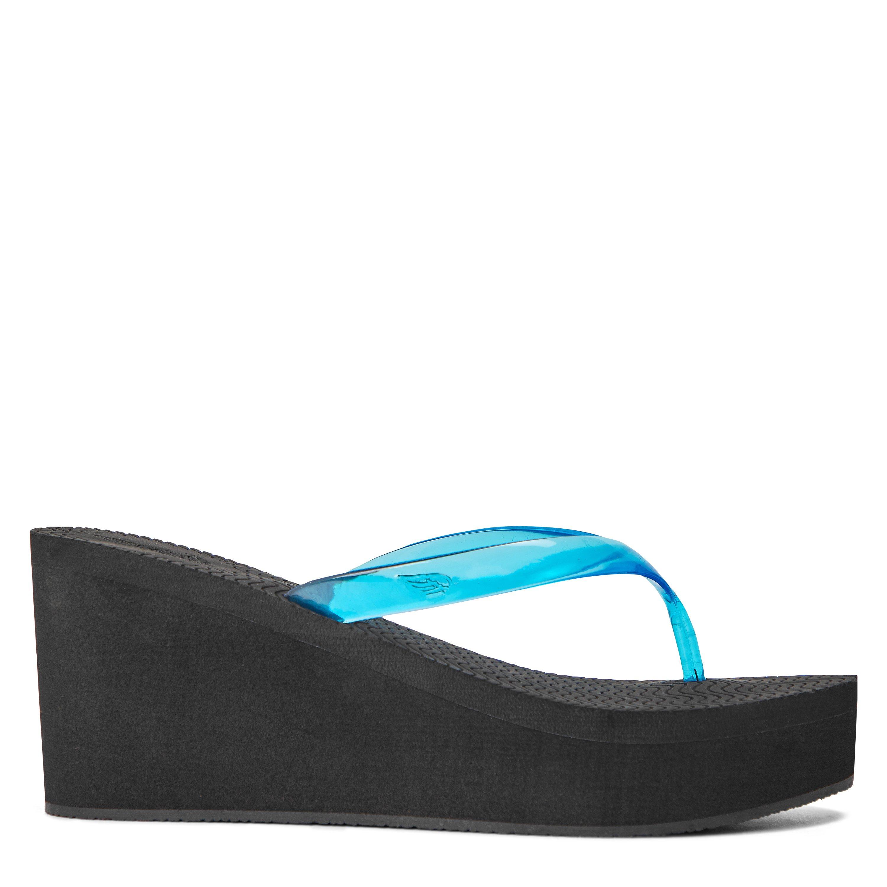 Blue - Ancient Greek Sandals - Women's Etheria Wedge Heeled Sandals - 1
