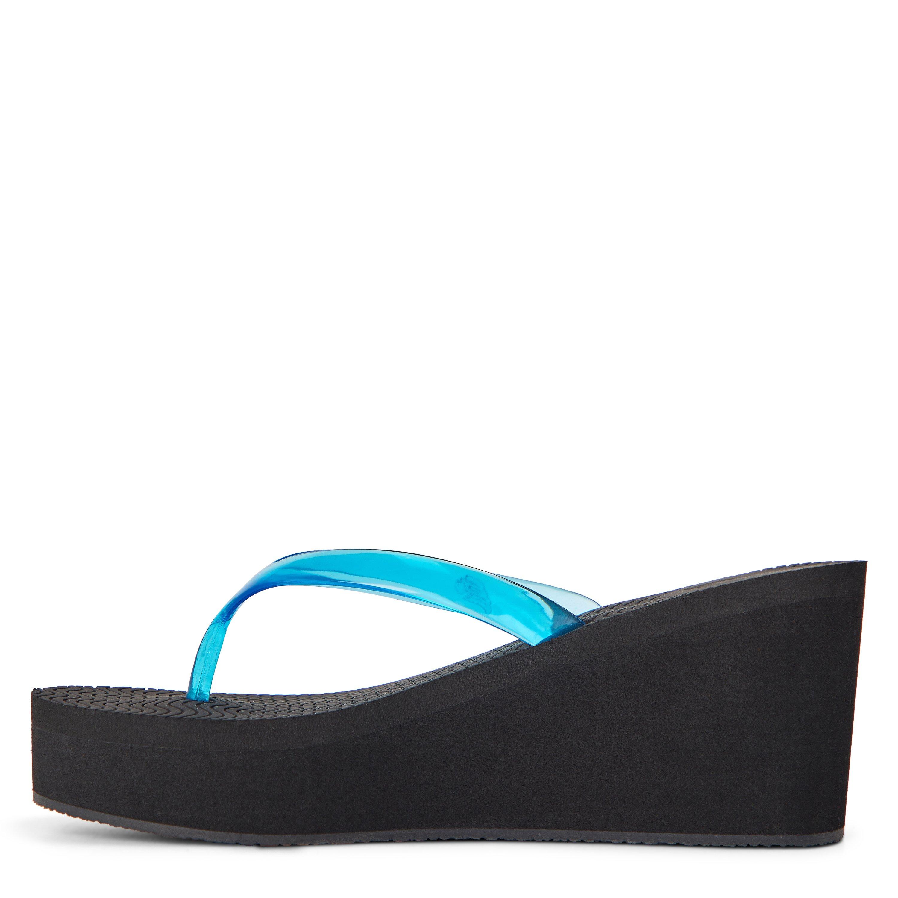 Blue - Ancient Greek Sandals - Women's Etheria Wedge Heeled Sandals - 2