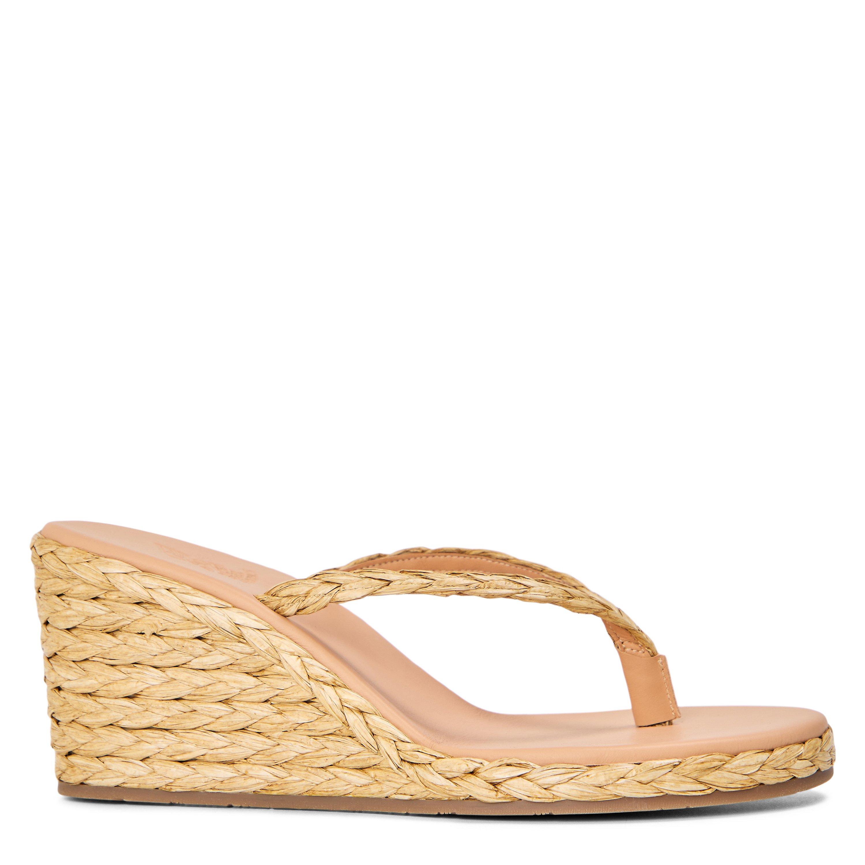 Natural - Ancient Greek Sandals - Women's Etheria Wedge Heeled Sandals - 1