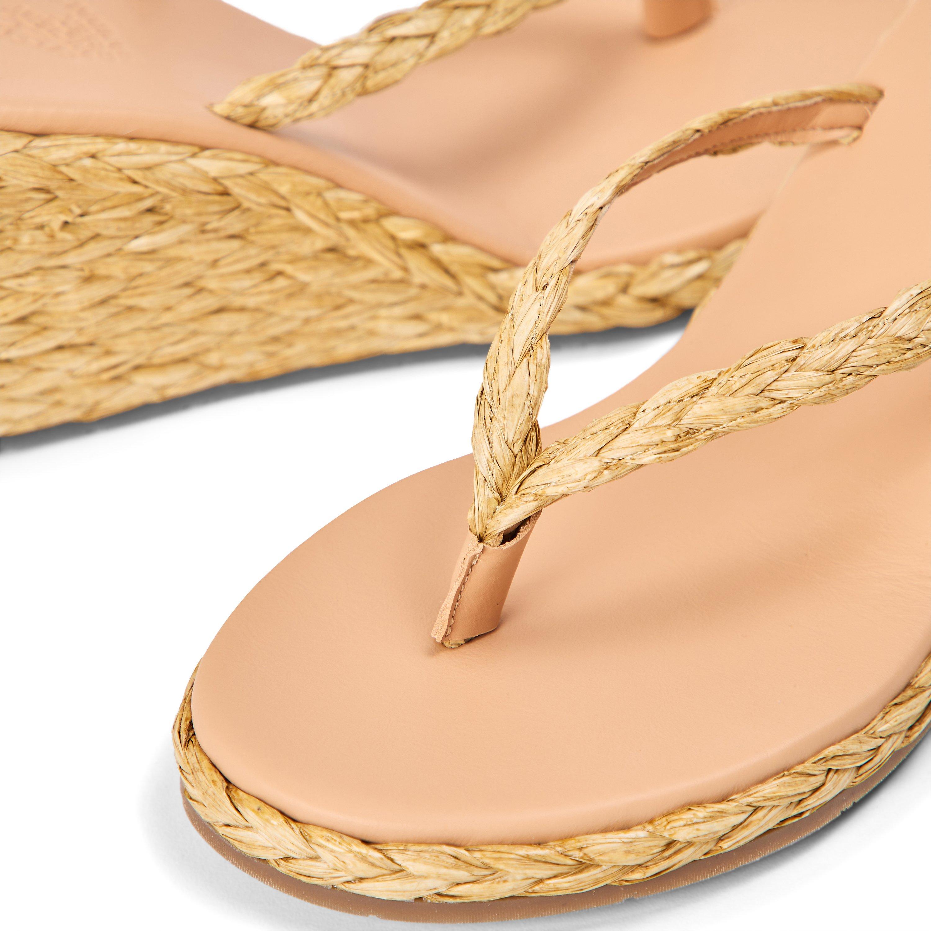 Natural - Ancient Greek Sandals - Women's Etheria Wedge Heeled Sandals - 3