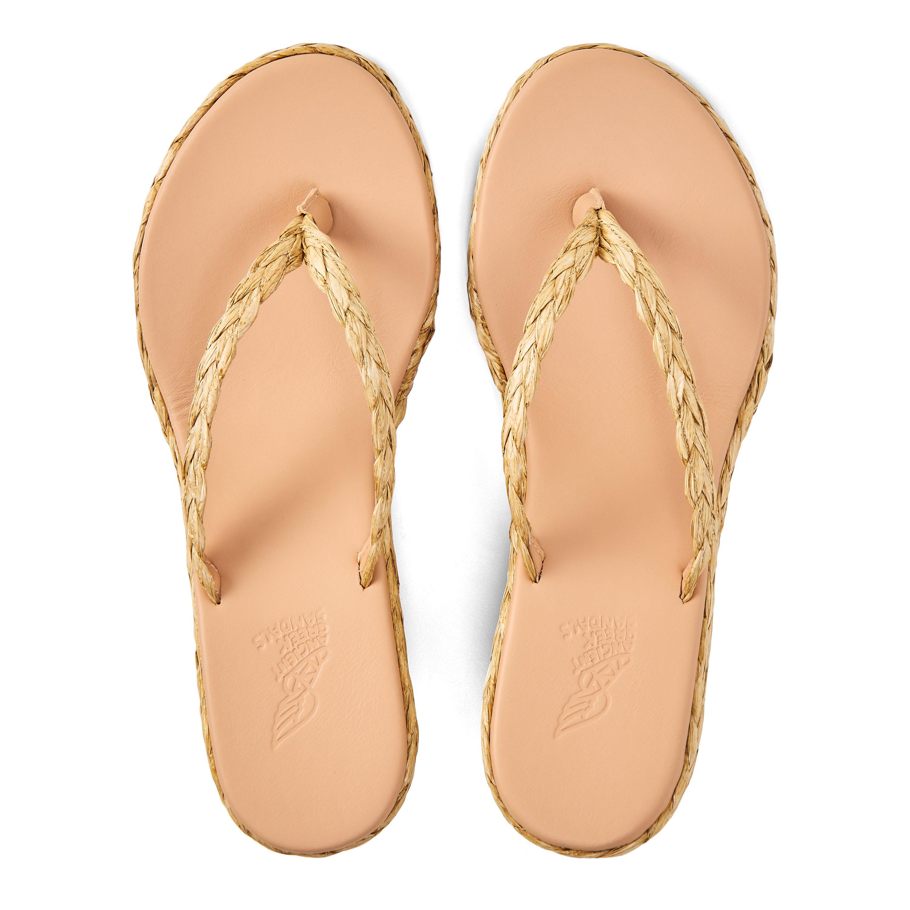 Natural - Ancient Greek Sandals - Women's Etheria Wedge Heeled Sandals - 4