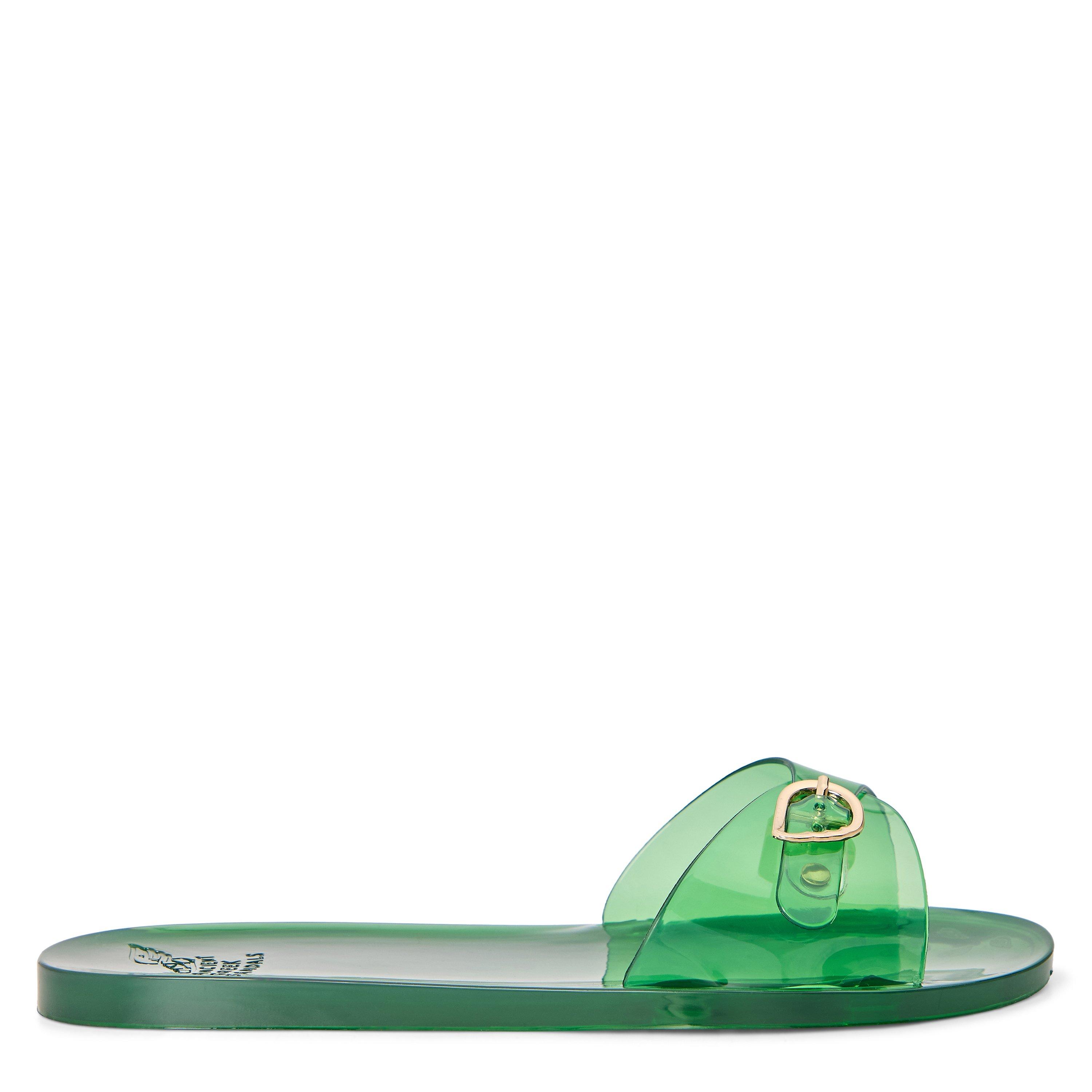 Green - Ancient Greek Sandals - Women's Filia Jelly Flat Sandals - 1