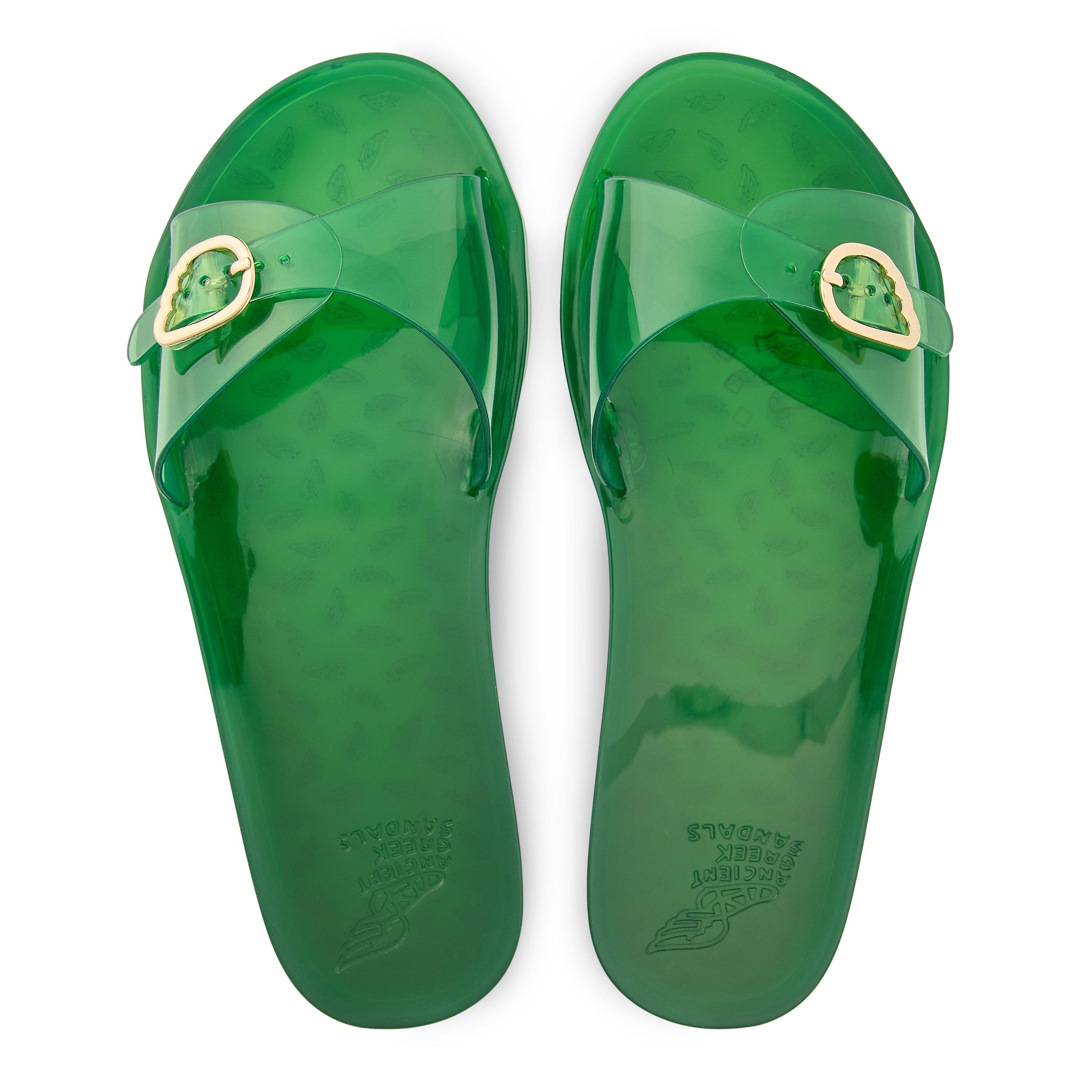 Green - Ancient Greek Sandals - Women's Filia Jelly Flat Sandals - 4