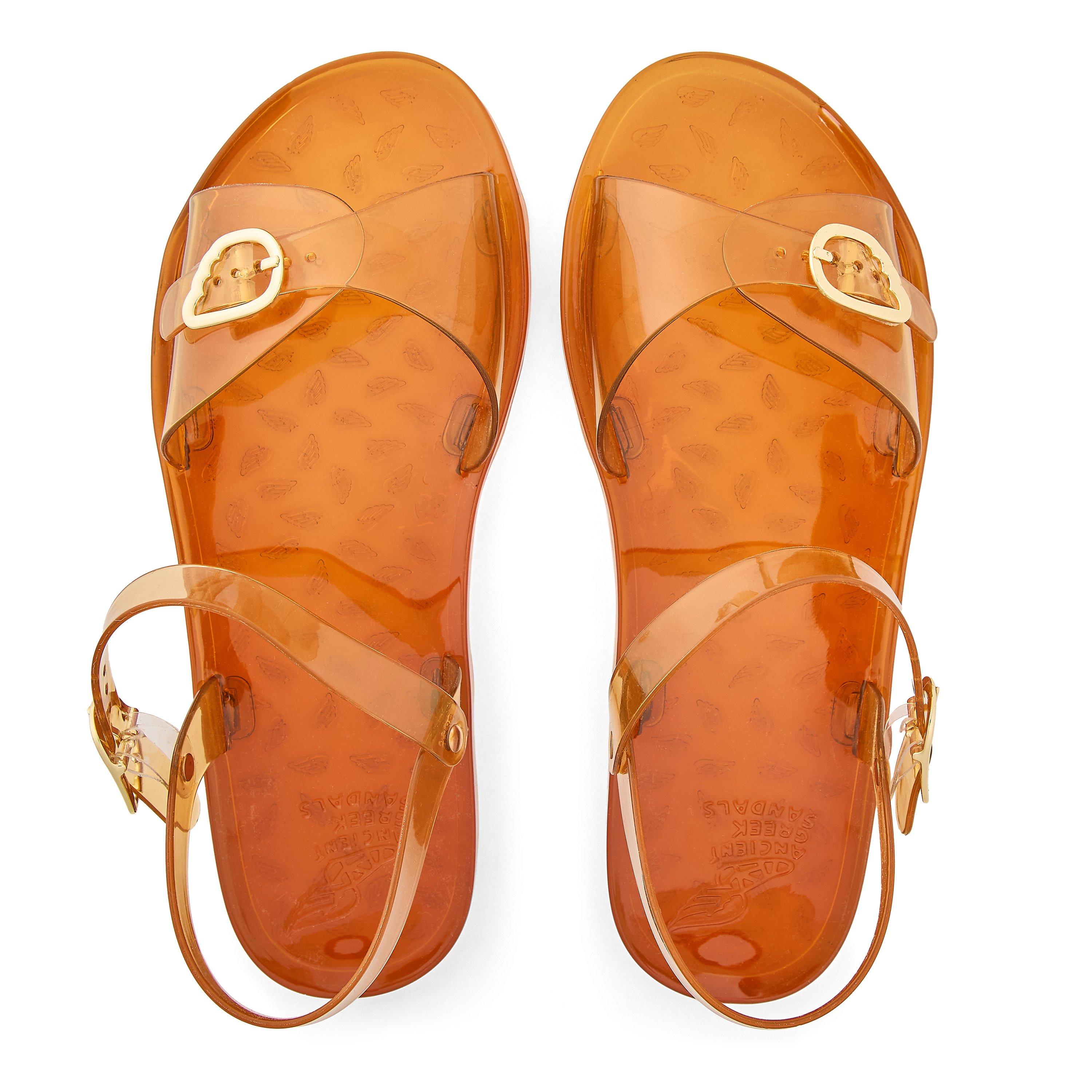 Caramel - Ancient Greek Sandals - Women's Irini Jelly Flat Sandal - 4