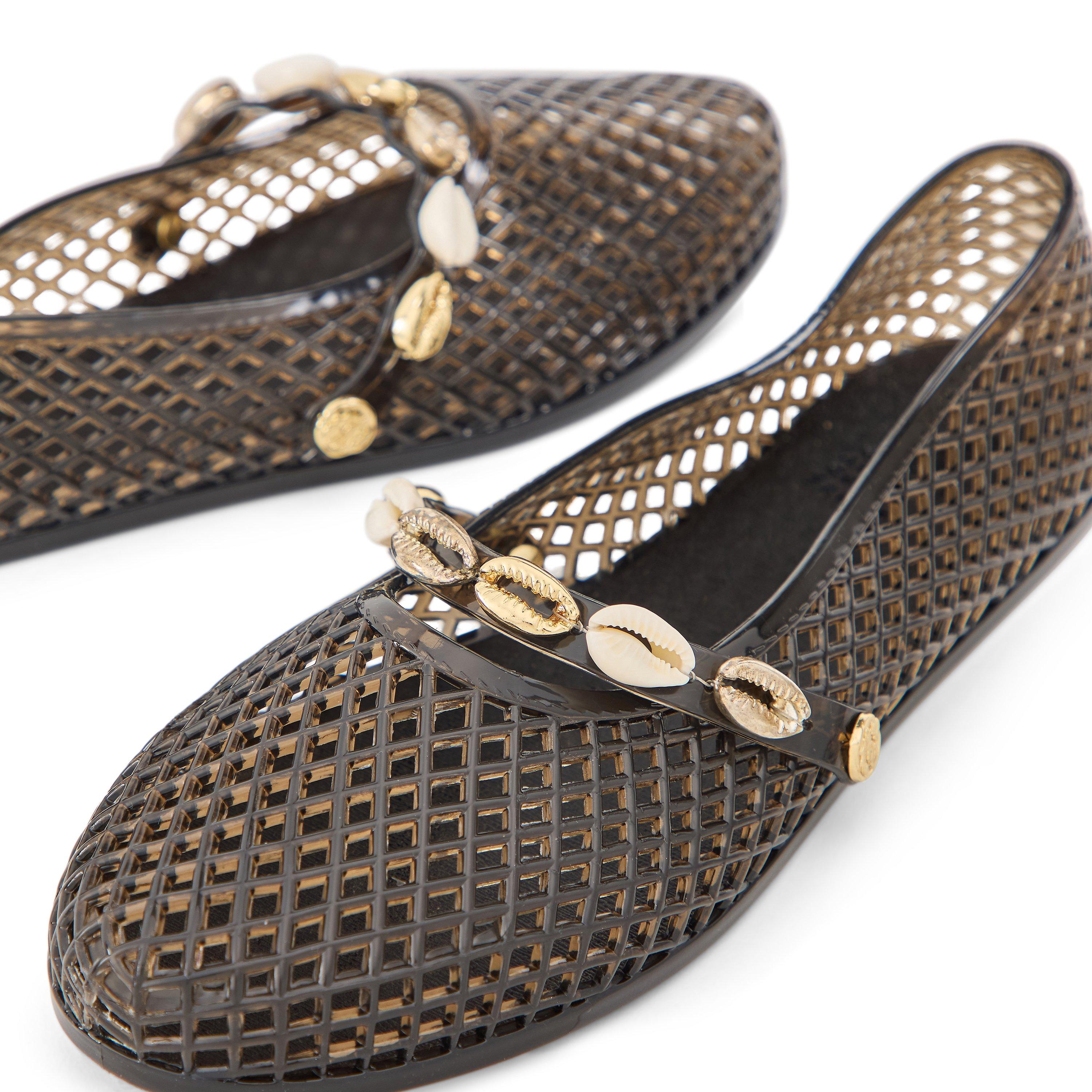 Black - Ancient Greek Sandals - Women's Iro Shell Jelly Shoes - 3