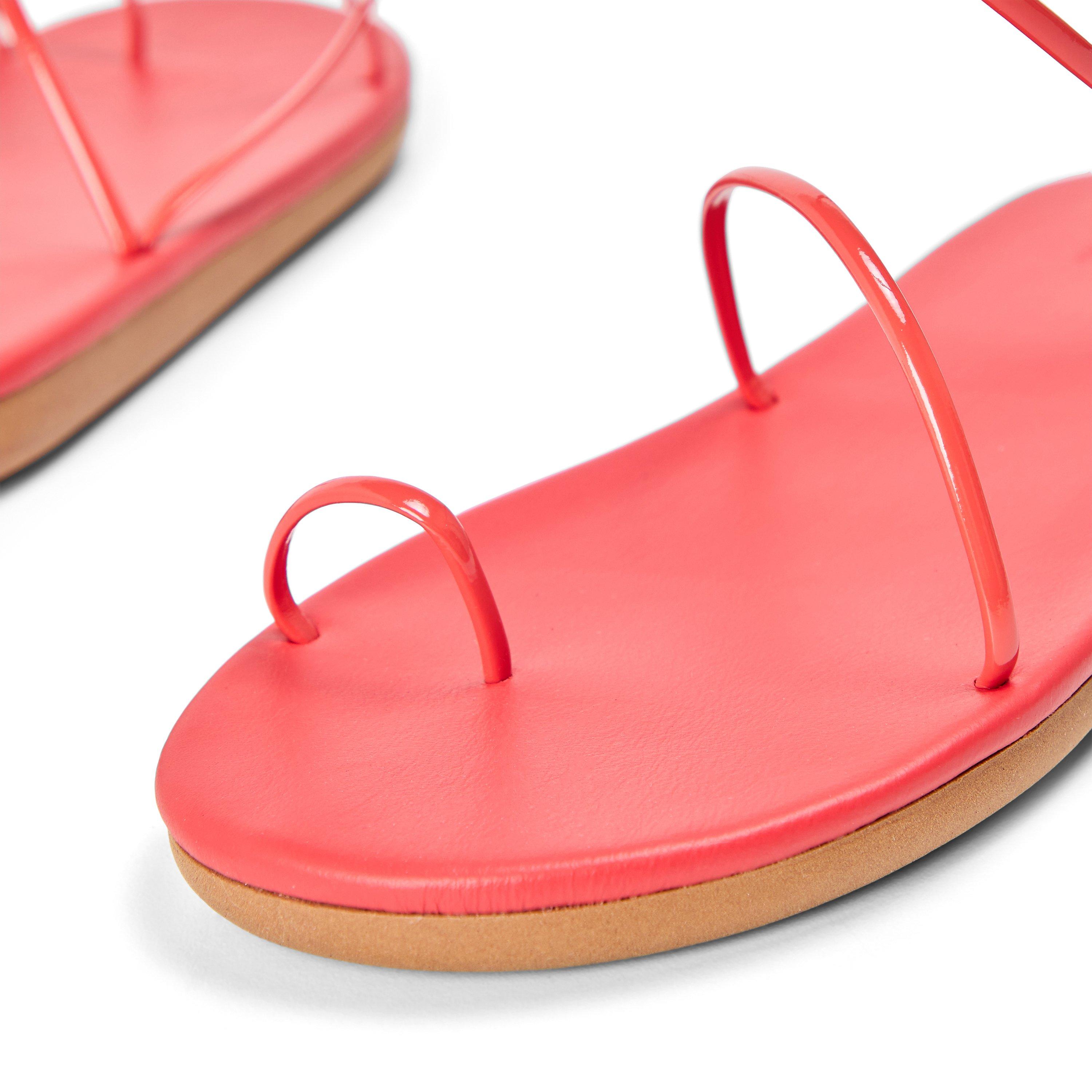 Red - Ancient Greek Sandals - Women's Kansiz Flat Sandals - 3