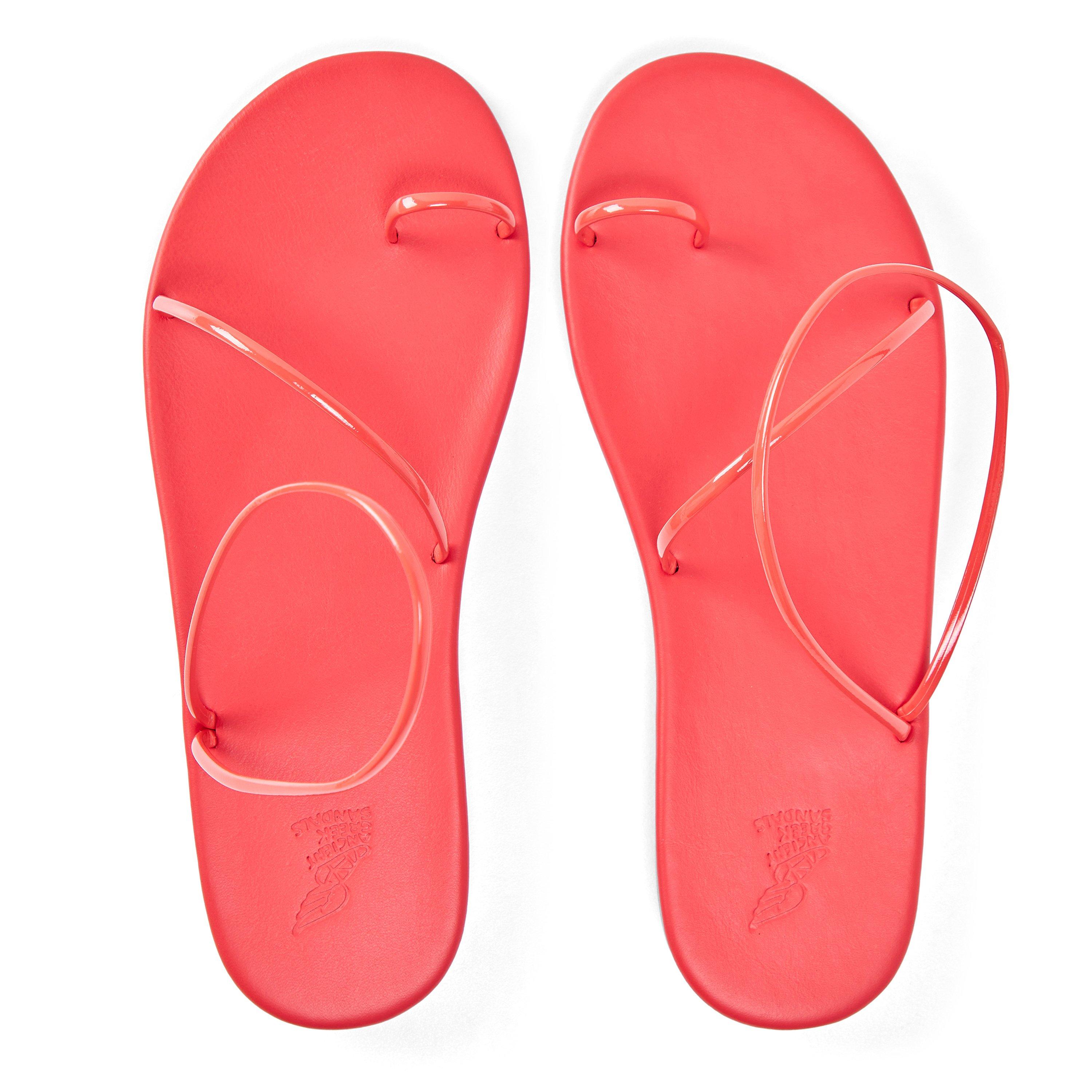 Red - Ancient Greek Sandals - Women's Kansiz Flat Sandals - 4