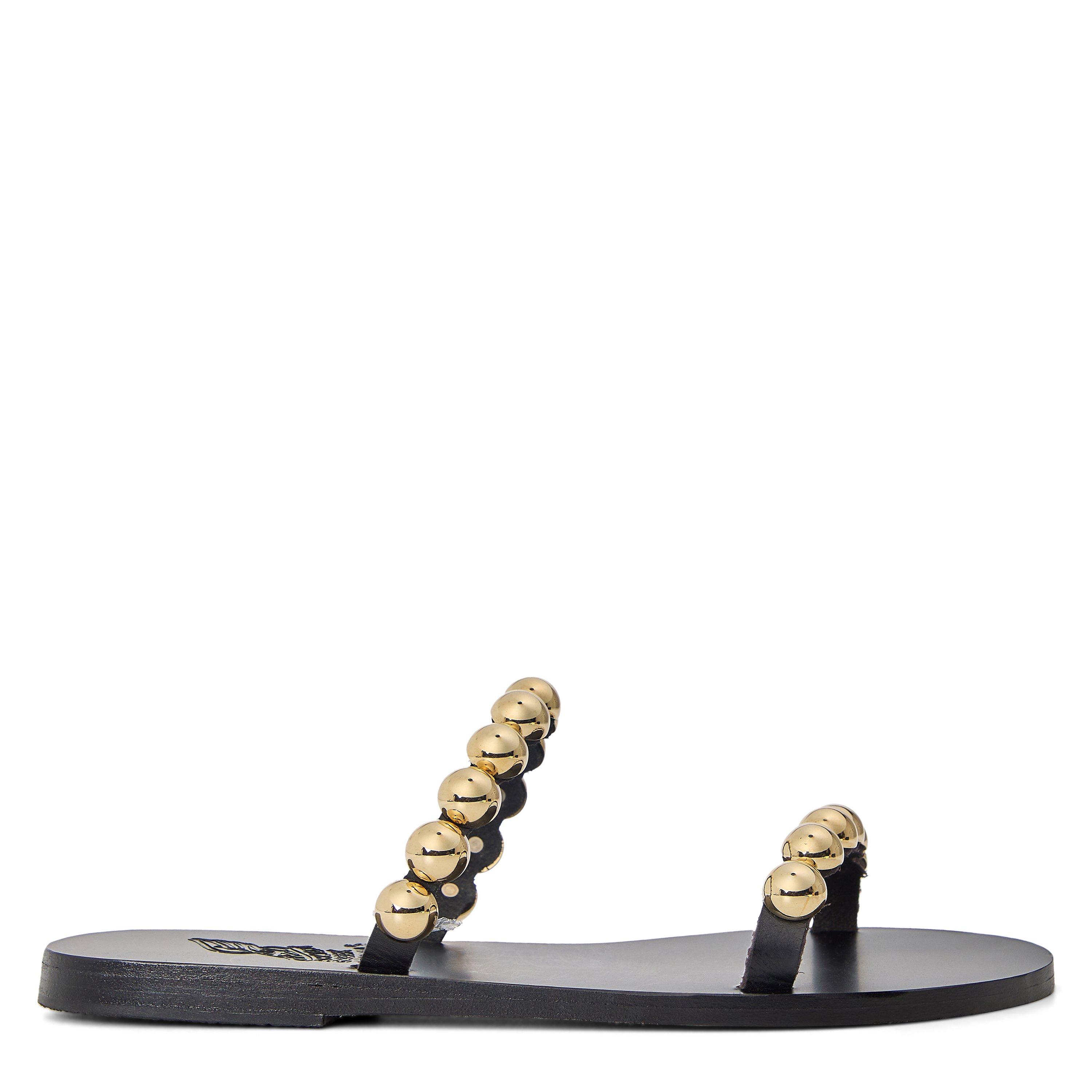 Black - Ancient Greek Sandals - Women's Lambri Flat Sandals - 1