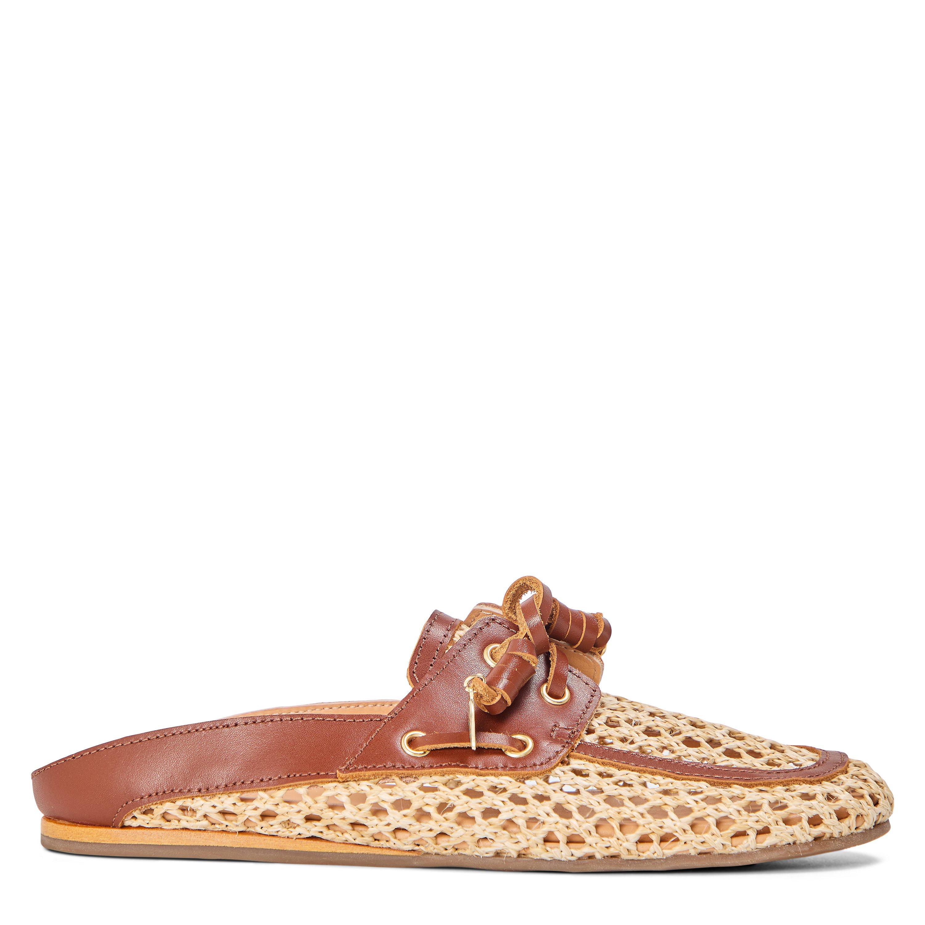 Natural - Ancient Greek Sandals - Women's Naveta Mule Flat Mules - 1