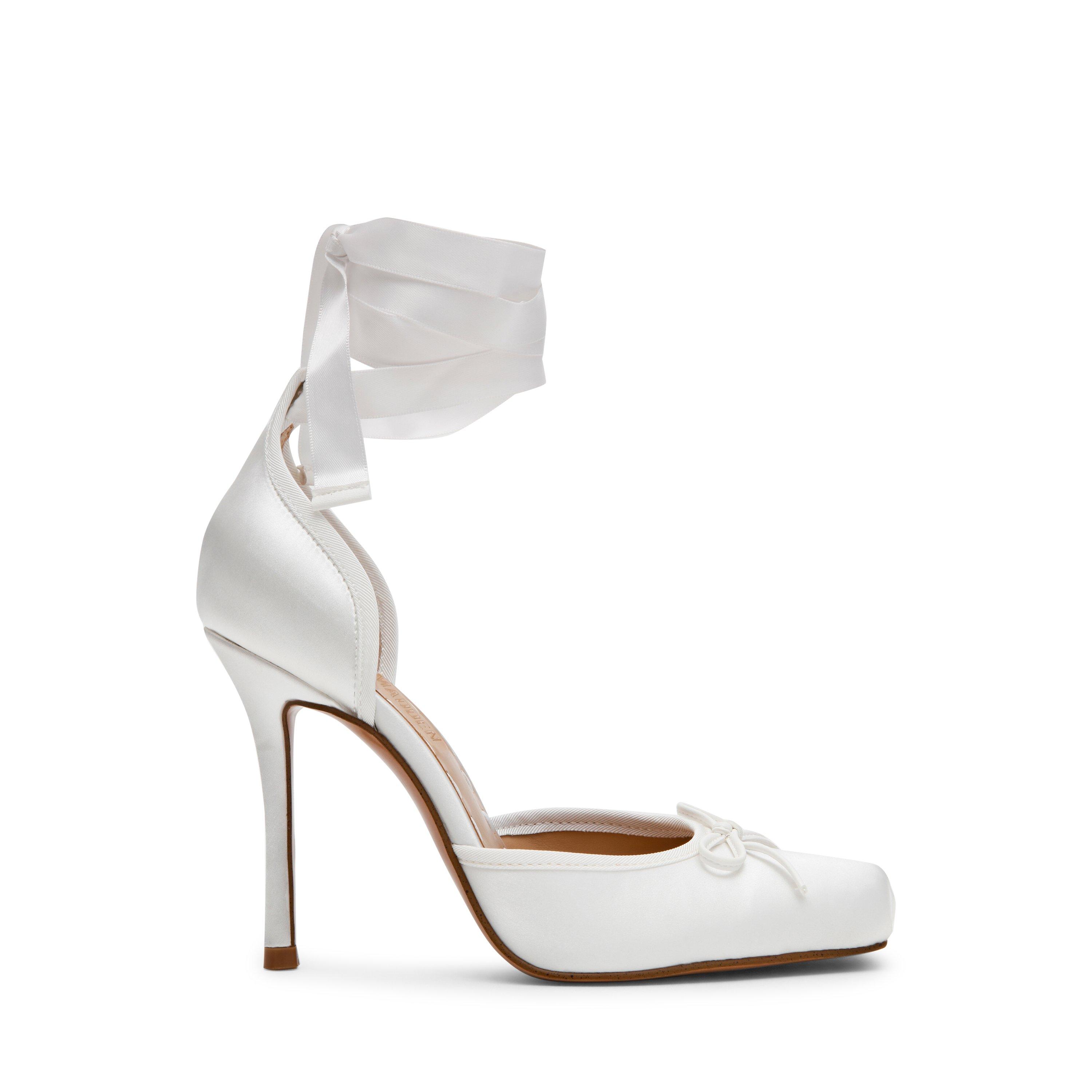 Ivory Satin - Steve Madden - Women's Larina 105H Stiletto Court Shoes - 1