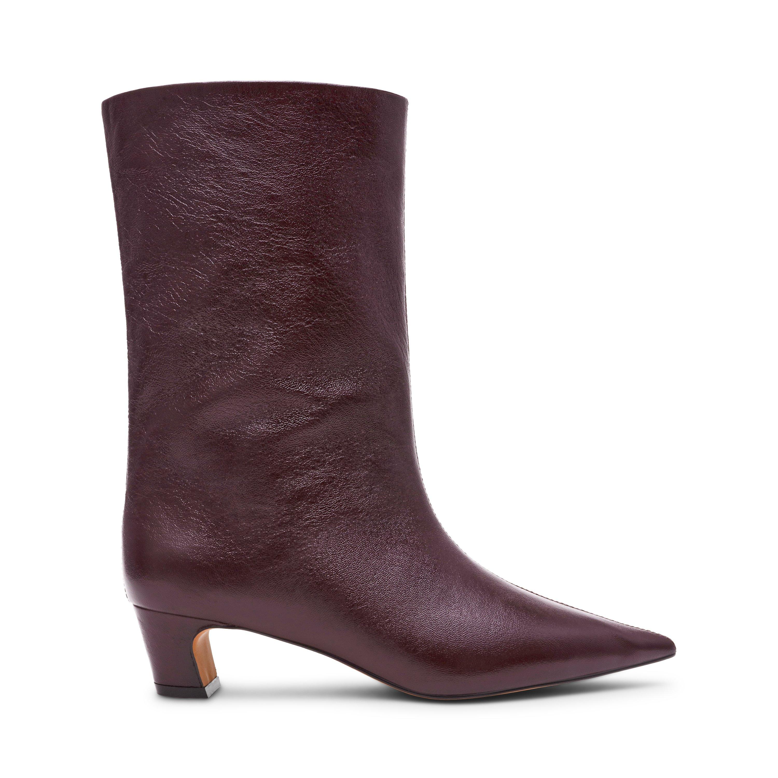 Red Crinkle - Steve Madden - Women's Lytton Stiletto Ankle Boots - 1