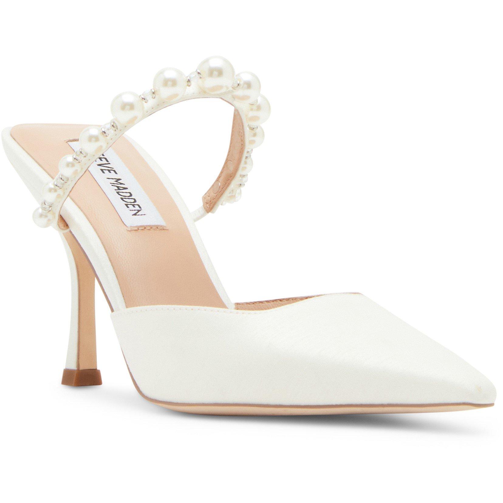White - Steve Madden - Women's Brecki 95H Heeled Mules - 2
