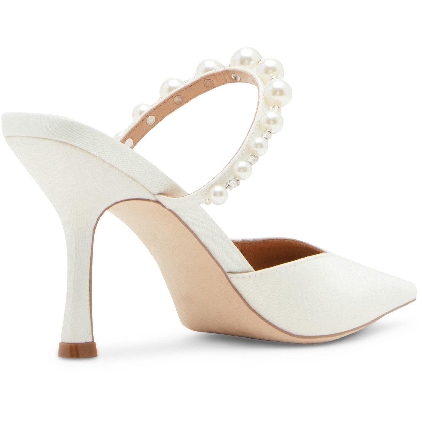 White - Steve Madden - Women's Brecki 95H Heeled Mules - 3