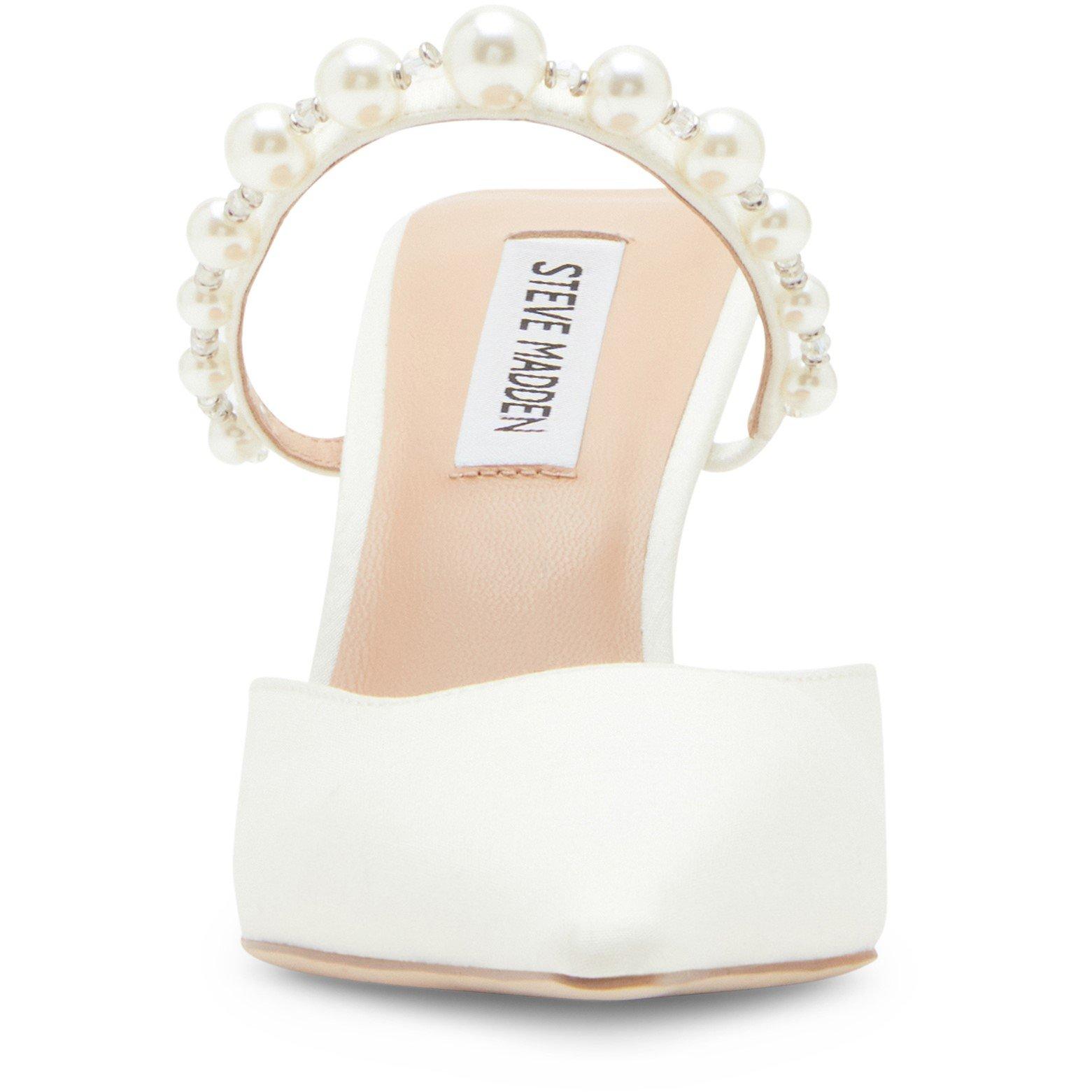 White - Steve Madden - Women's Brecki 95H Heeled Mules - 4