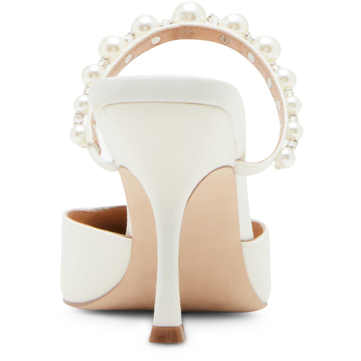 White - Steve Madden - Women's Brecki 95H Heeled Mules - 5