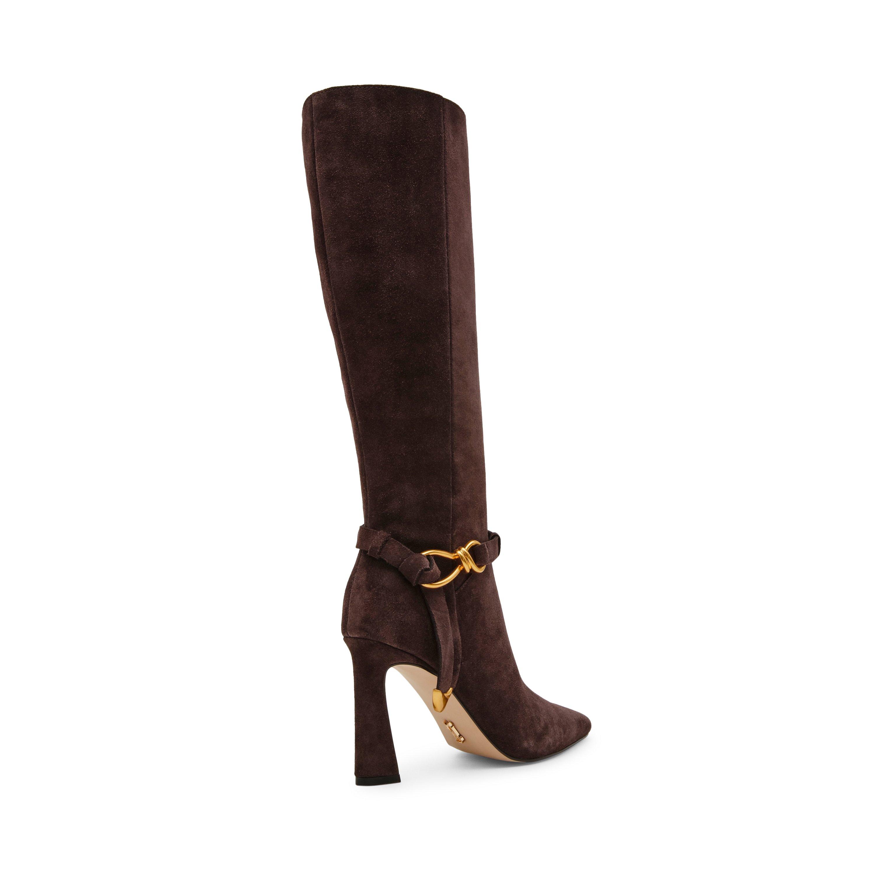 Chocolate Suede - Steve Madden - Women's Sirrens Suede Knee-High Boots - 3