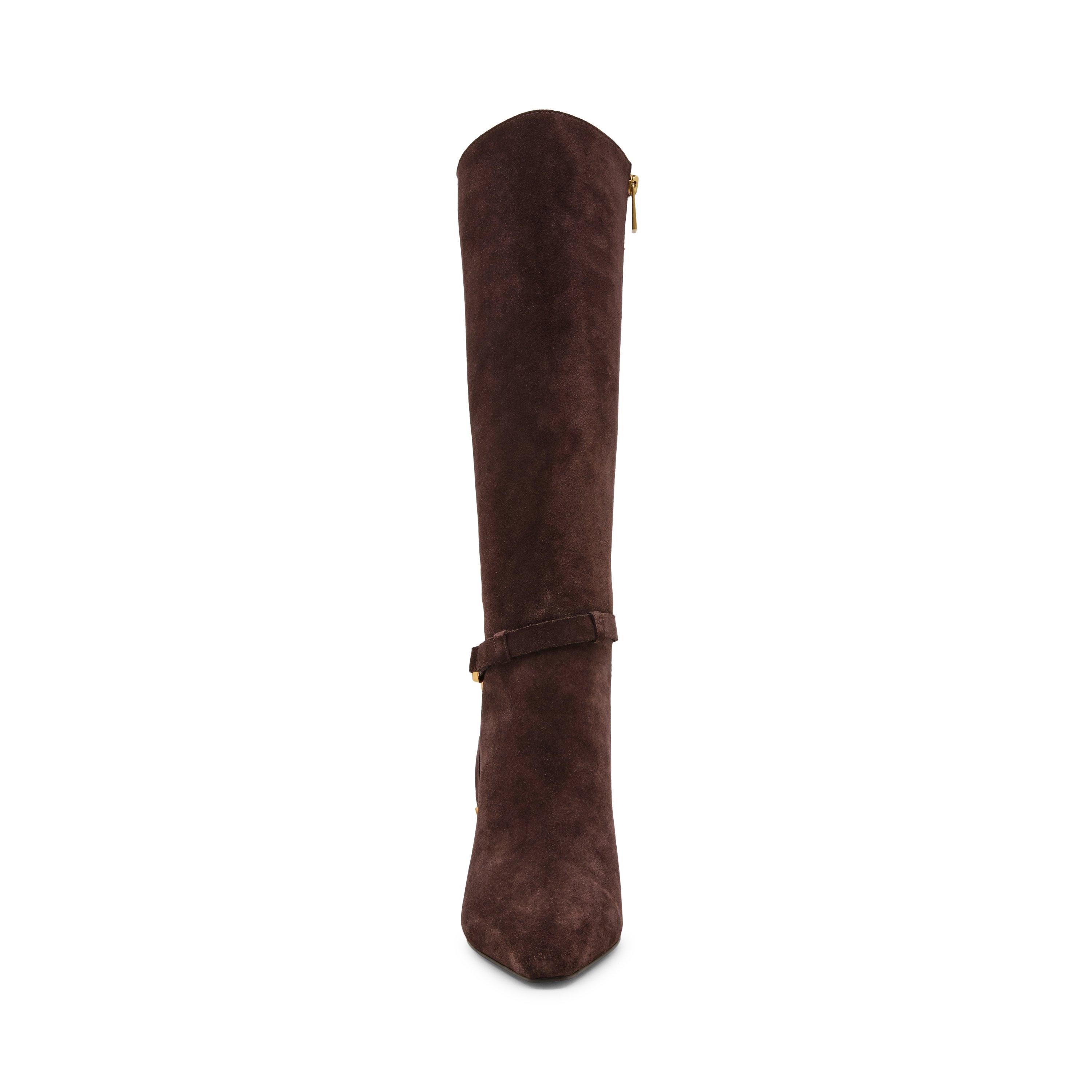 Chocolate Suede - Steve Madden - Women's Sirrens Suede Knee-High Boots - 5