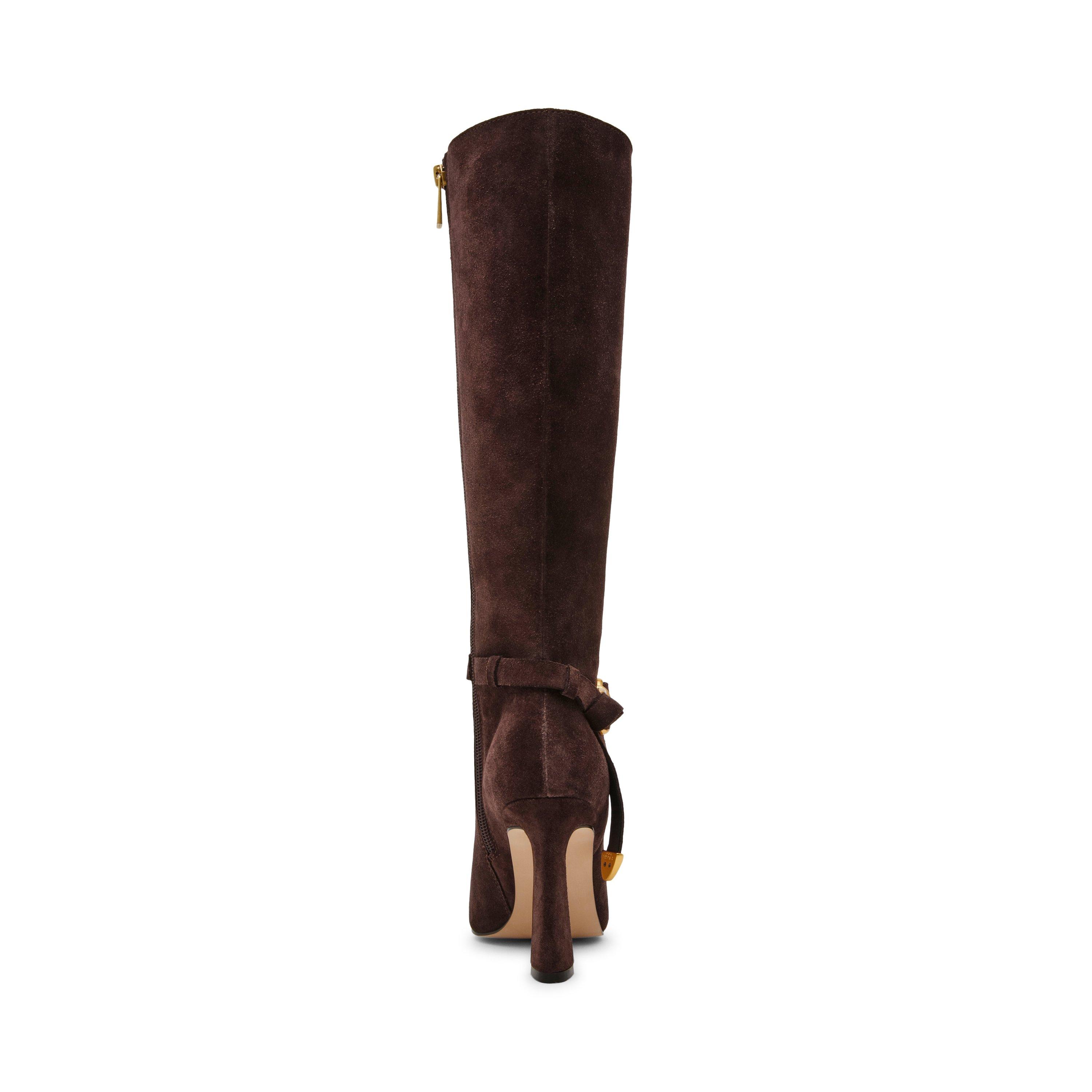 Chocolate Suede - Steve Madden - Women's Sirrens Suede Knee-High Boots - 6