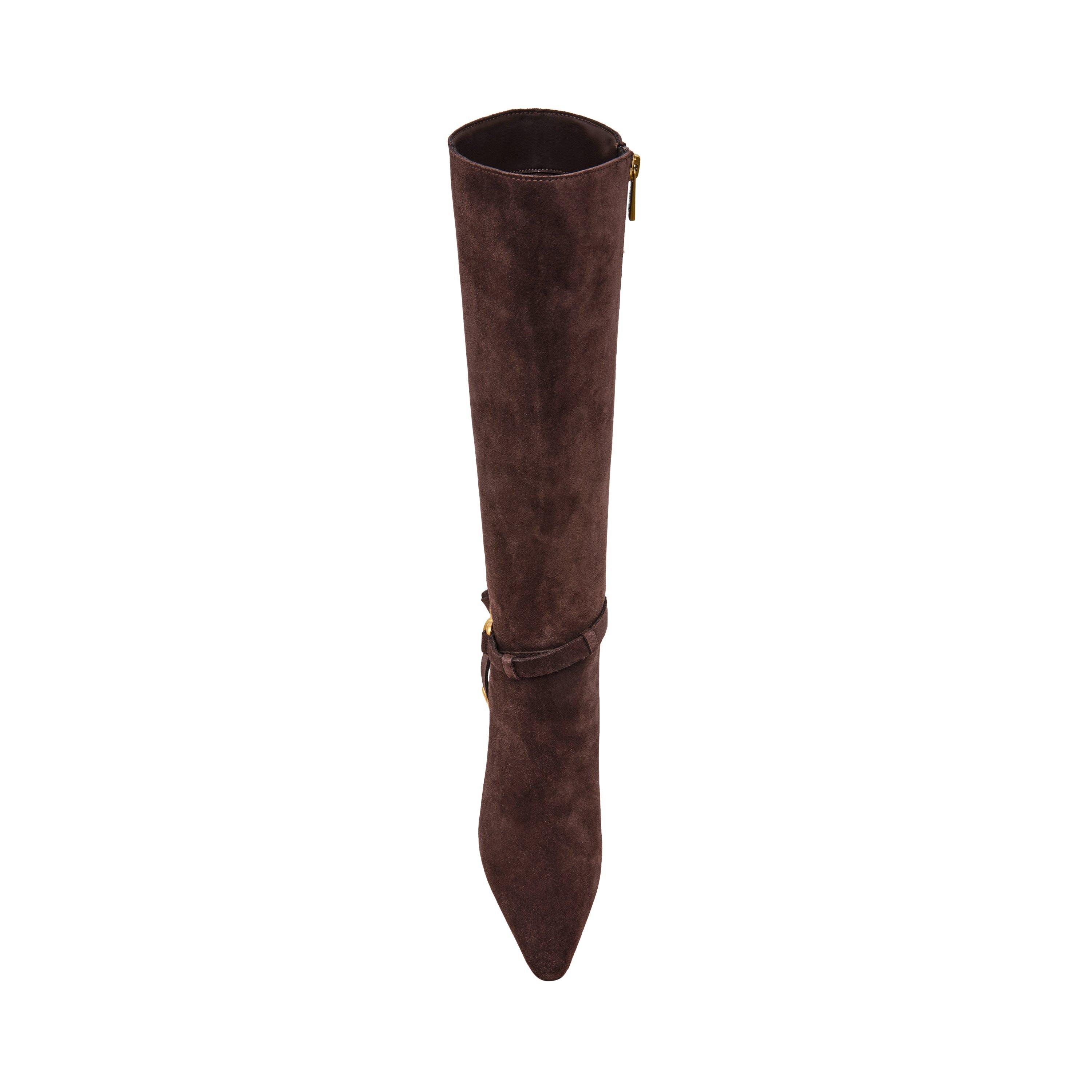 Chocolate Suede - Steve Madden - Women's Sirrens Suede Knee-High Boots - 7