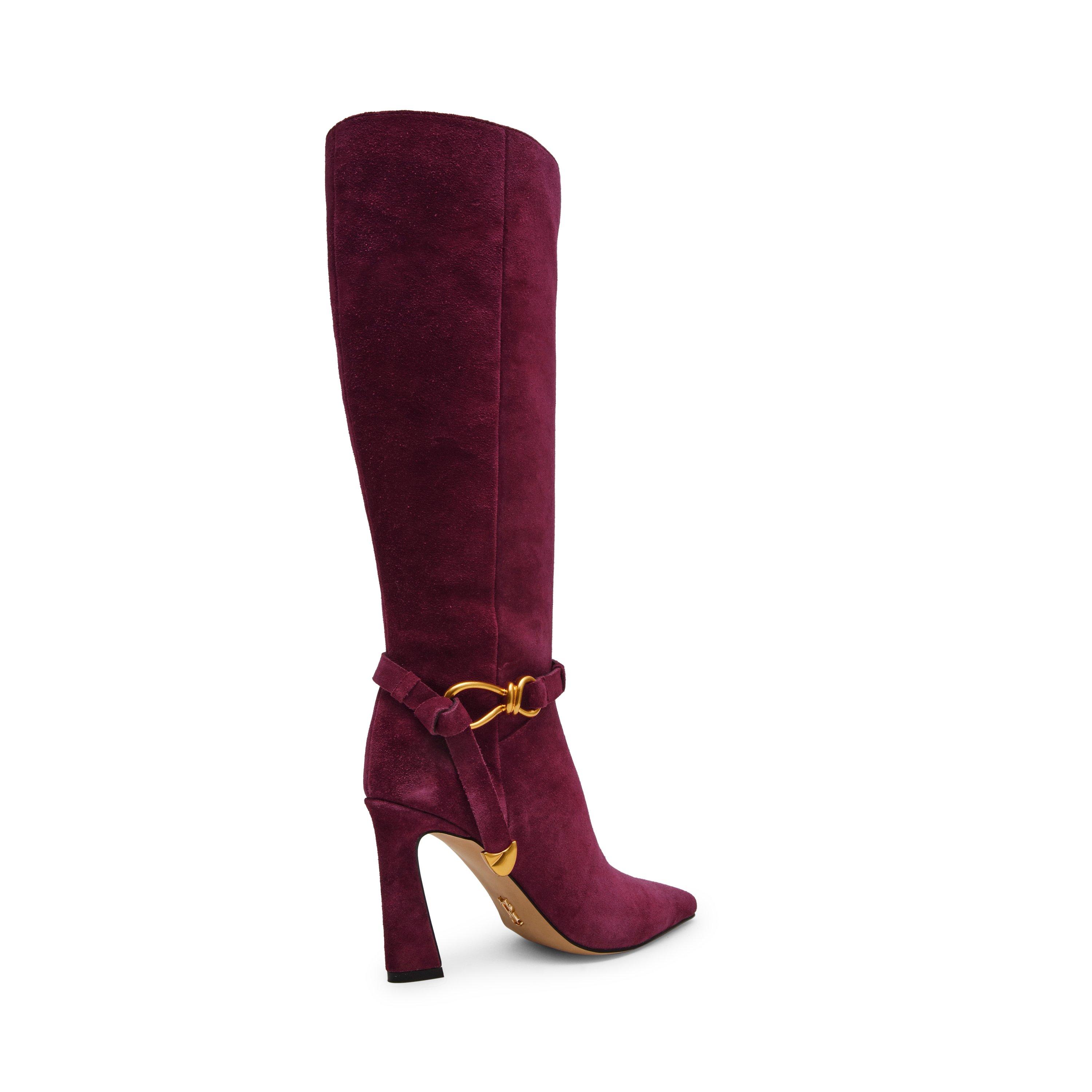 Cerise foncée - Steve Madden - Women's Sirrens Suede Knee-High Boots - 3