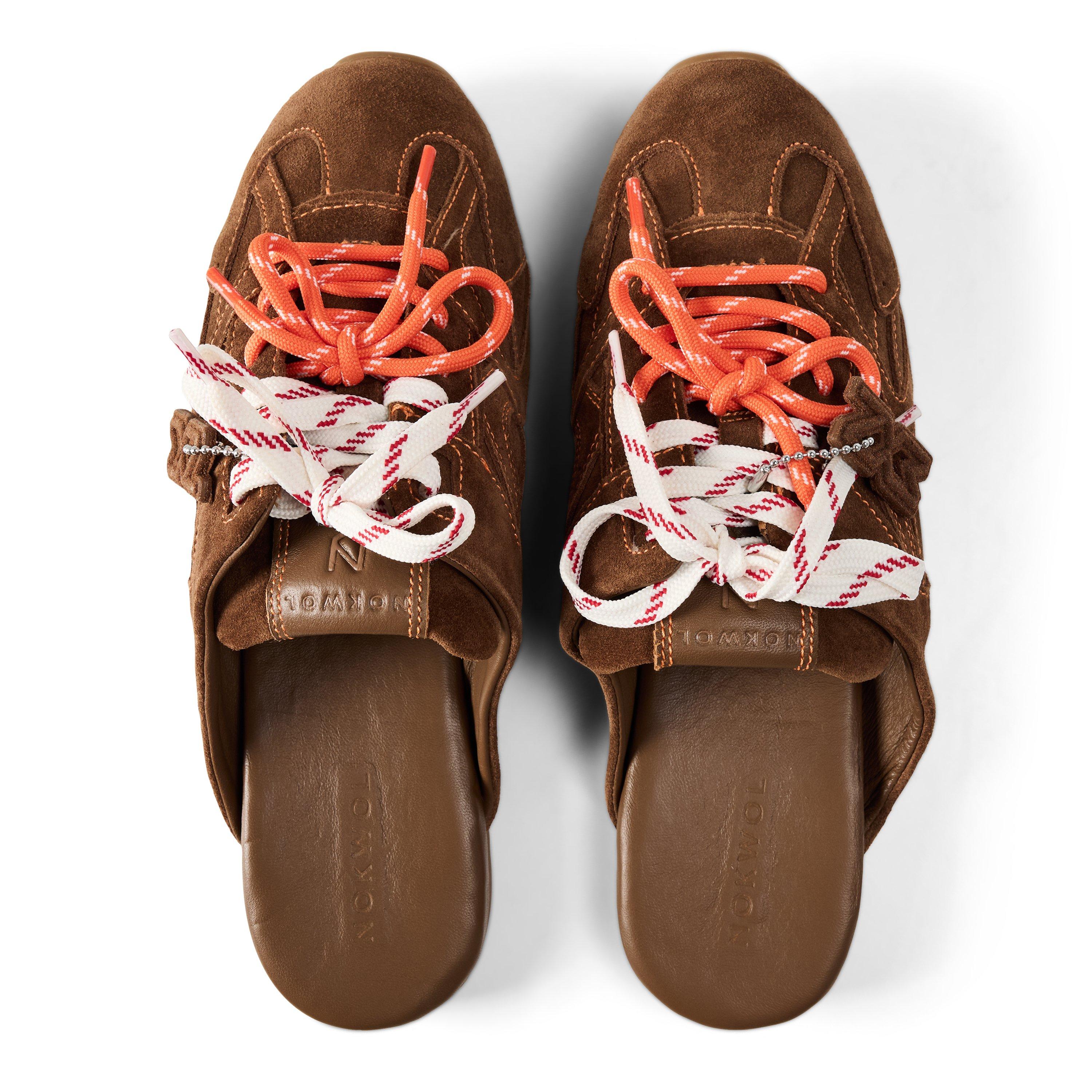 Tan - NOKWOL - Women's Atlas Slide Flat Mule - 5