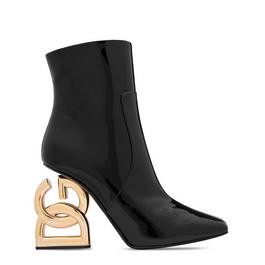 Dolce and Gabbana Patent Logo Boot