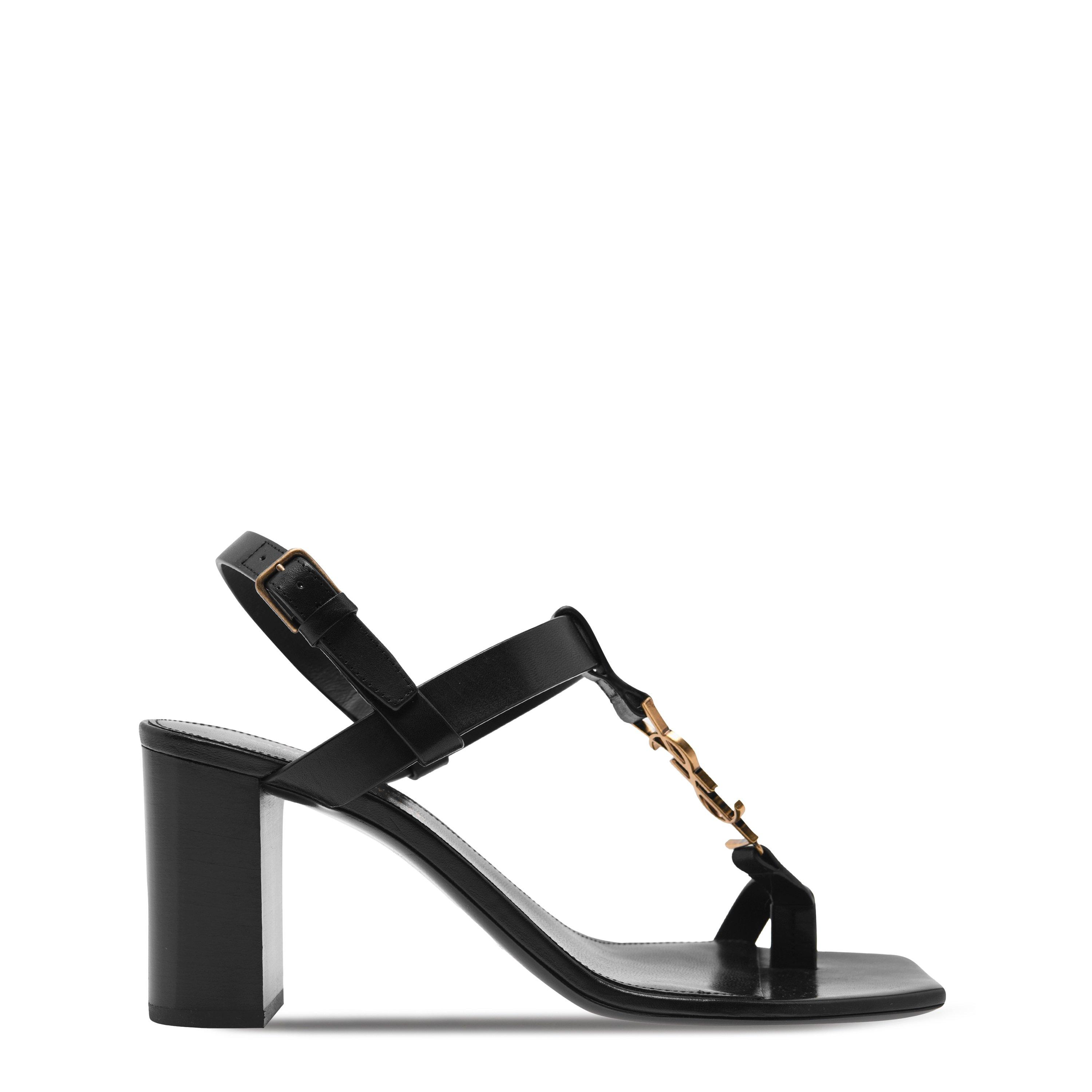 Saint Laurent Cassandra Sandal - Nero 1000 - Size 4 (37)