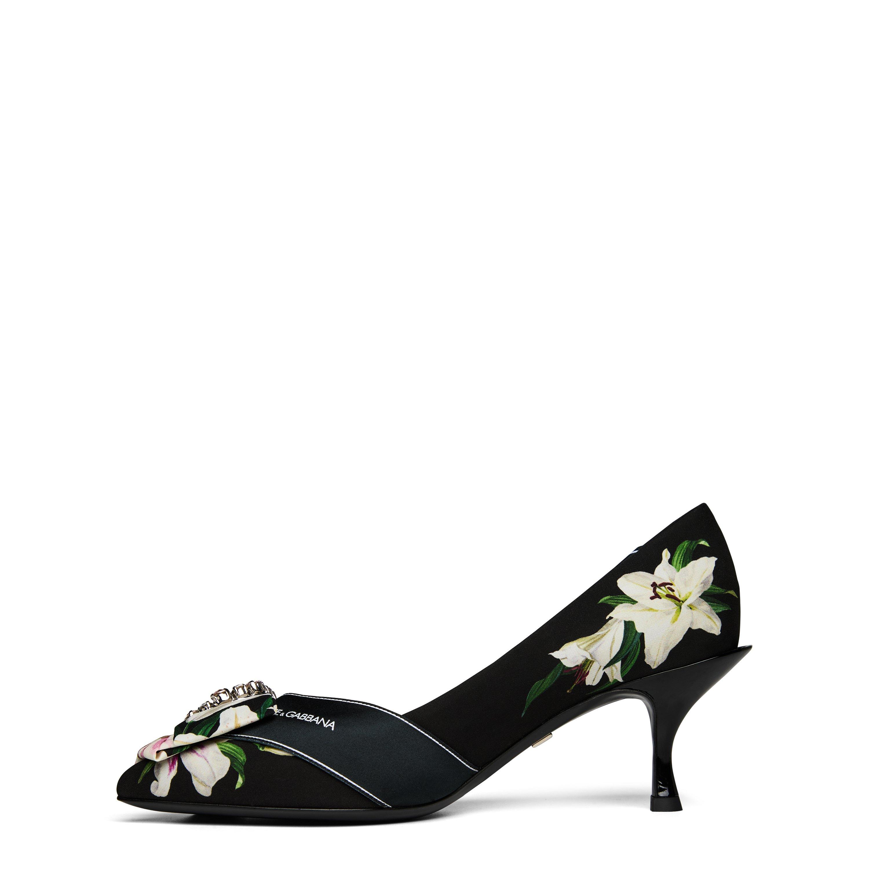 Nero - Dolce and Gabbana - Women's Floral Print Ballet Pumps - 2