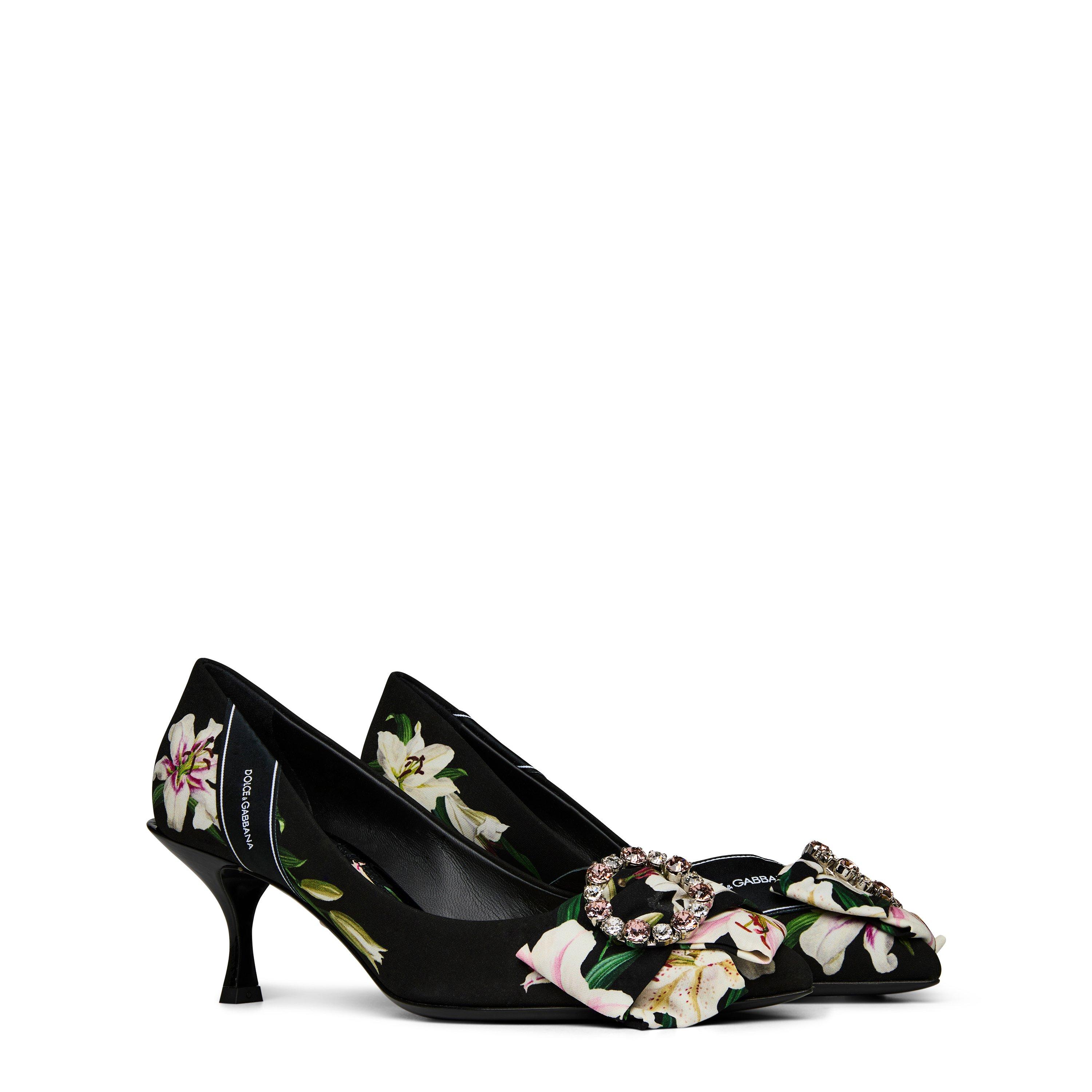 Nero - Dolce and Gabbana - Women's Floral Print Ballet Pumps - 3