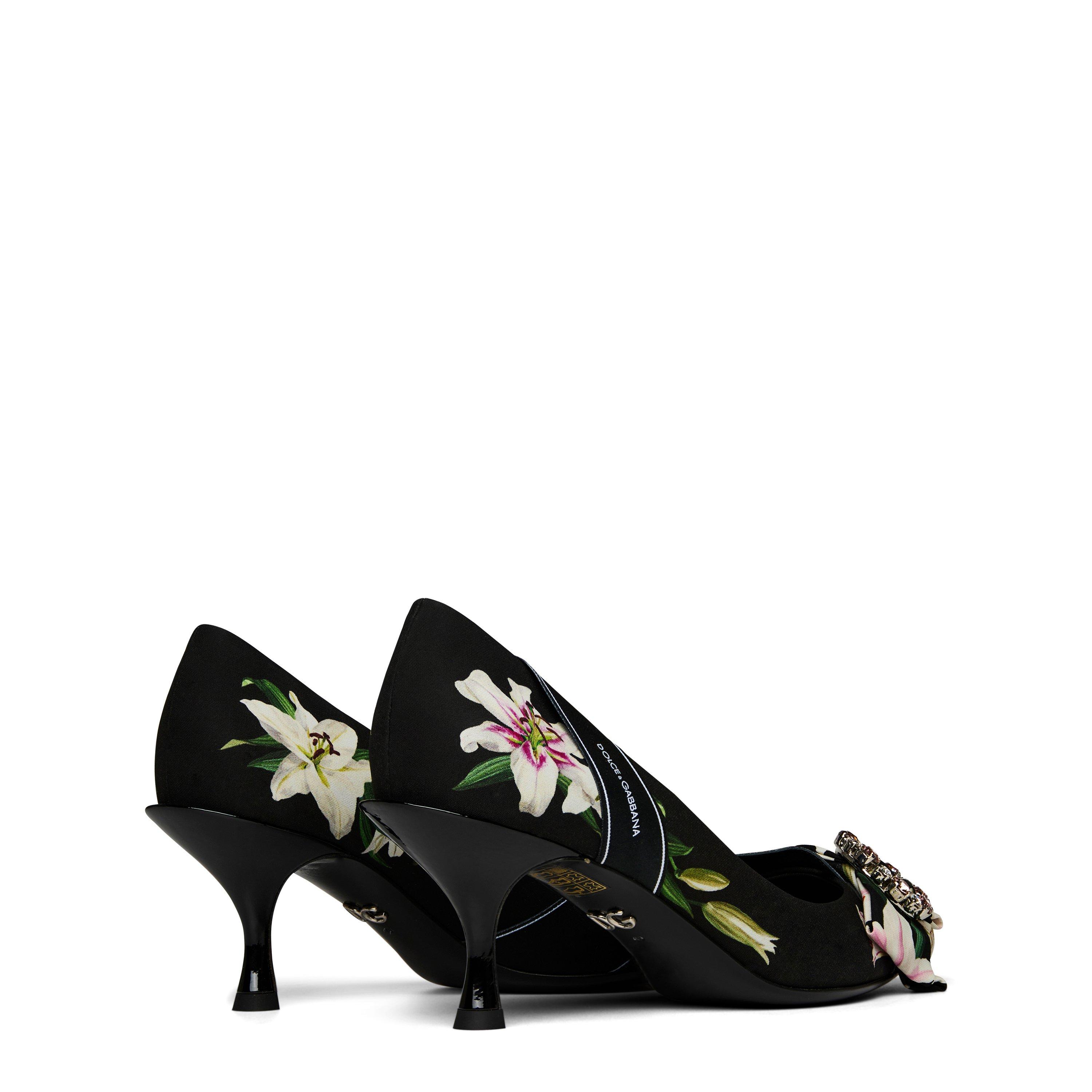Nero - Dolce and Gabbana - Women's Floral Print Ballet Pumps - 4