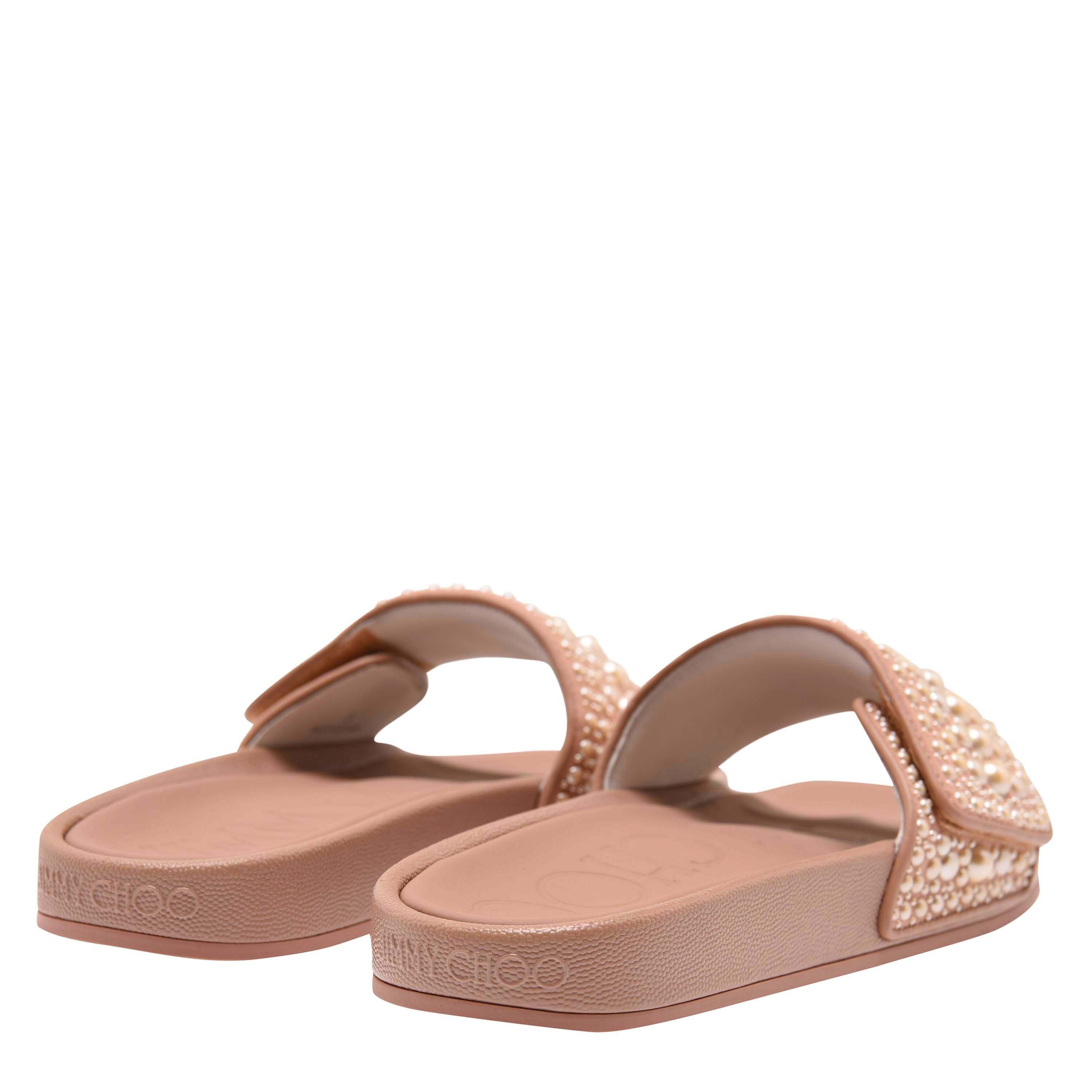 Ballet Pink - Jimmy Choo - Women's Fitz Slider - 5