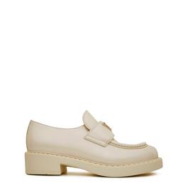 Prada Women'S Chocolate Leather Loafers