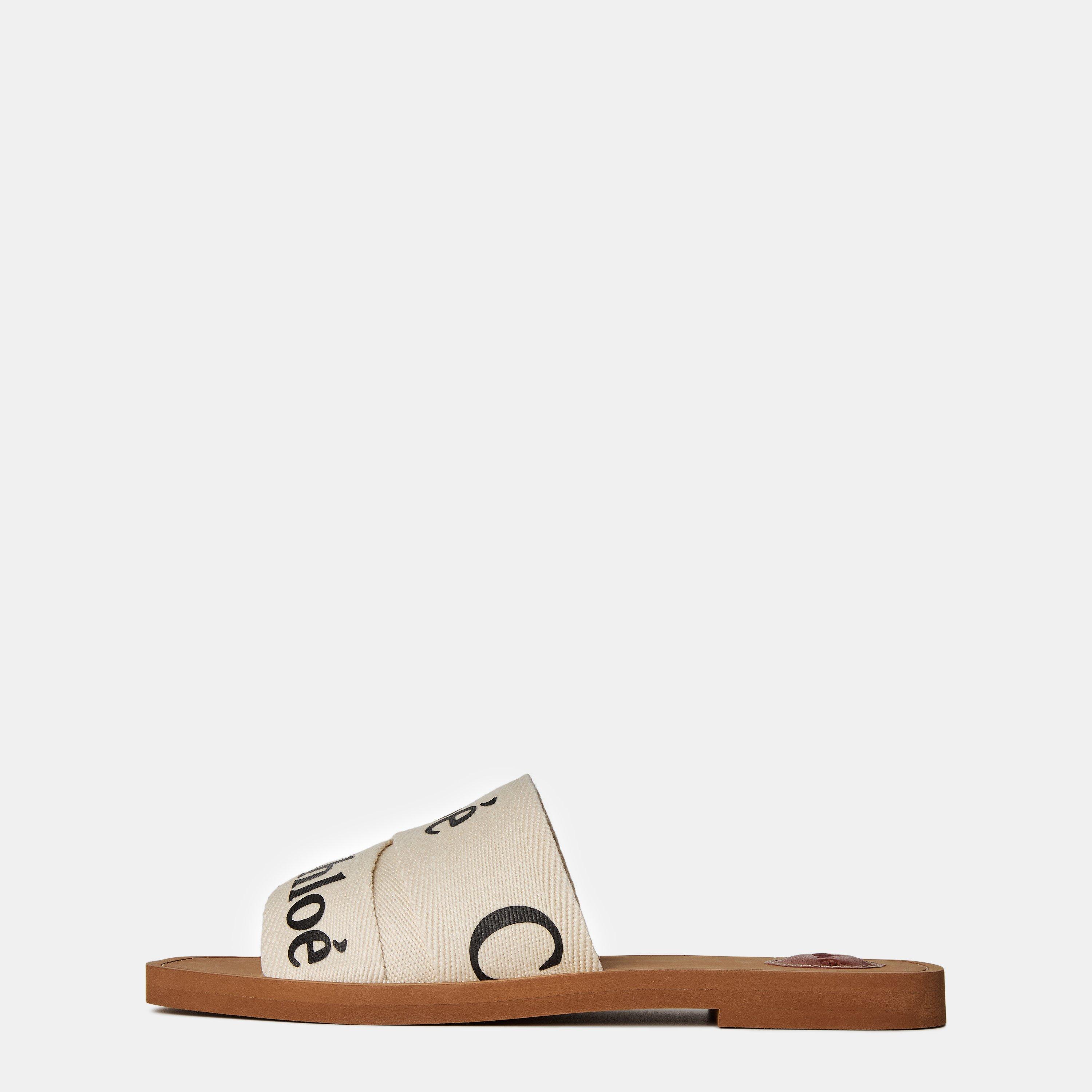 White - Chloe - Woody Flat Mule - 2