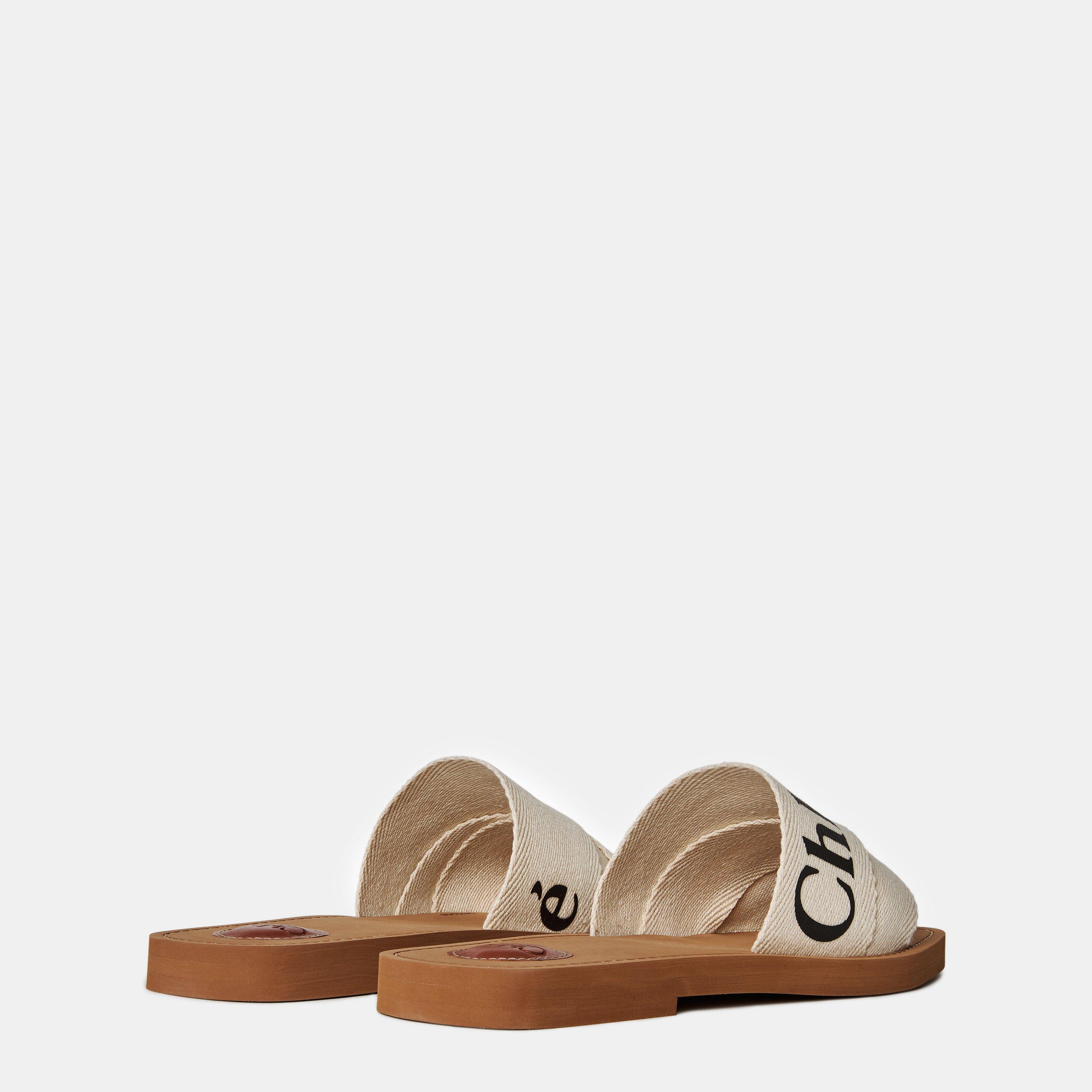 White - Chloe - Woody Flat Mule - 5
