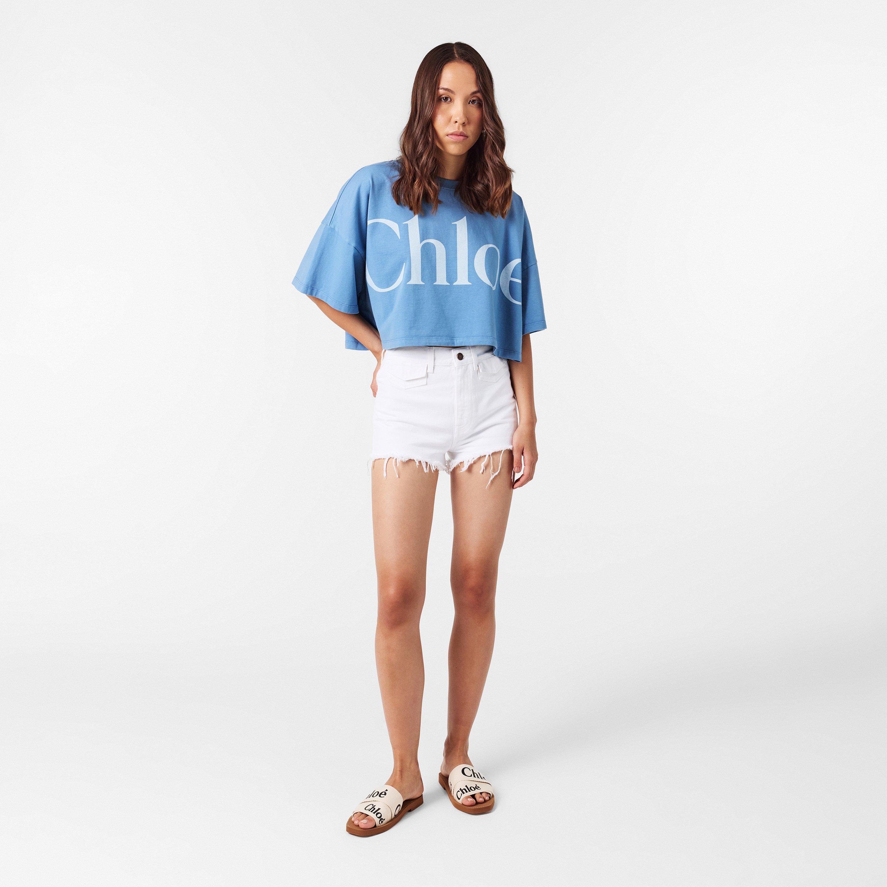 White - Chloe - Woody Flat Mule - 7