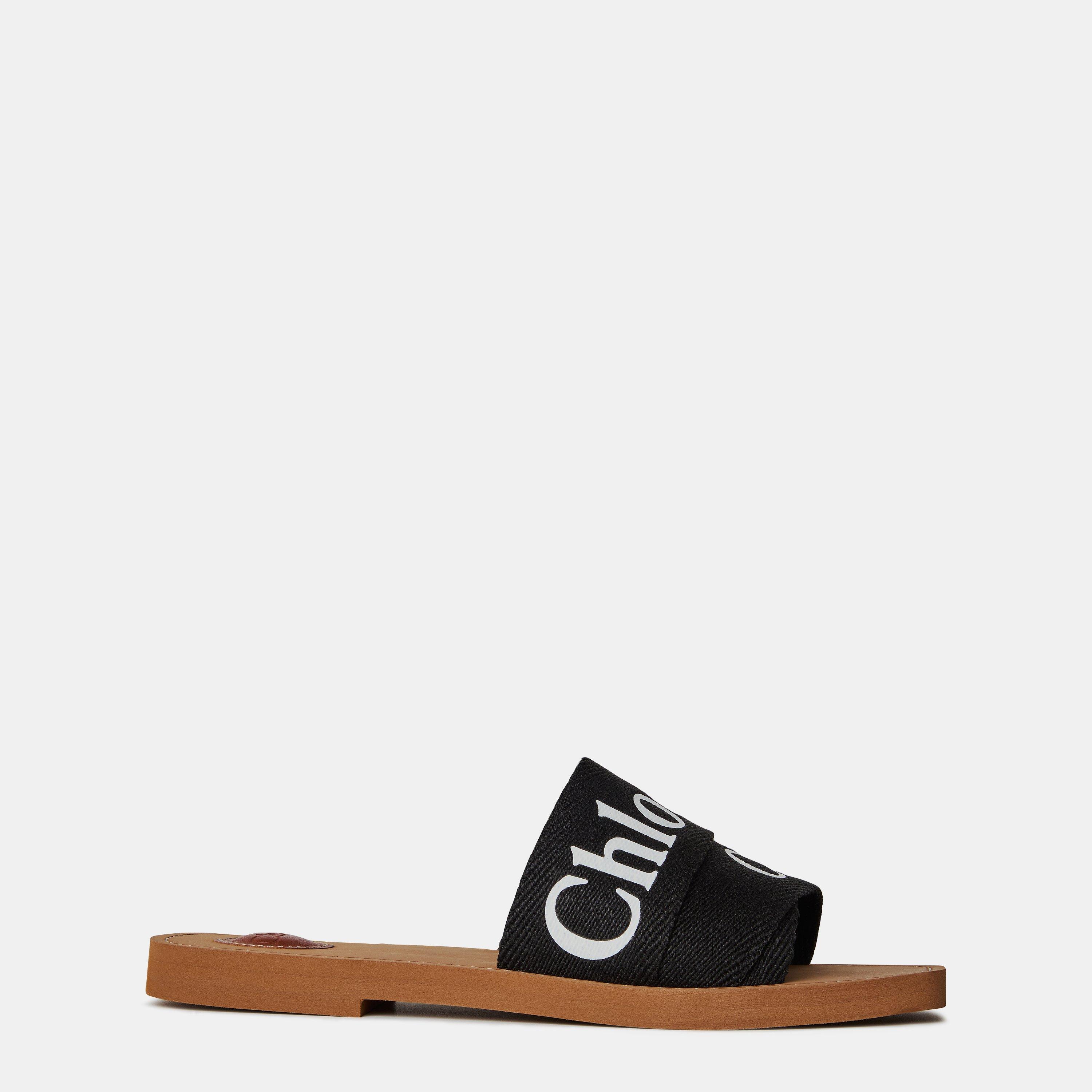 Chloe Woody Flat Mule - Black - Size 4 (37)