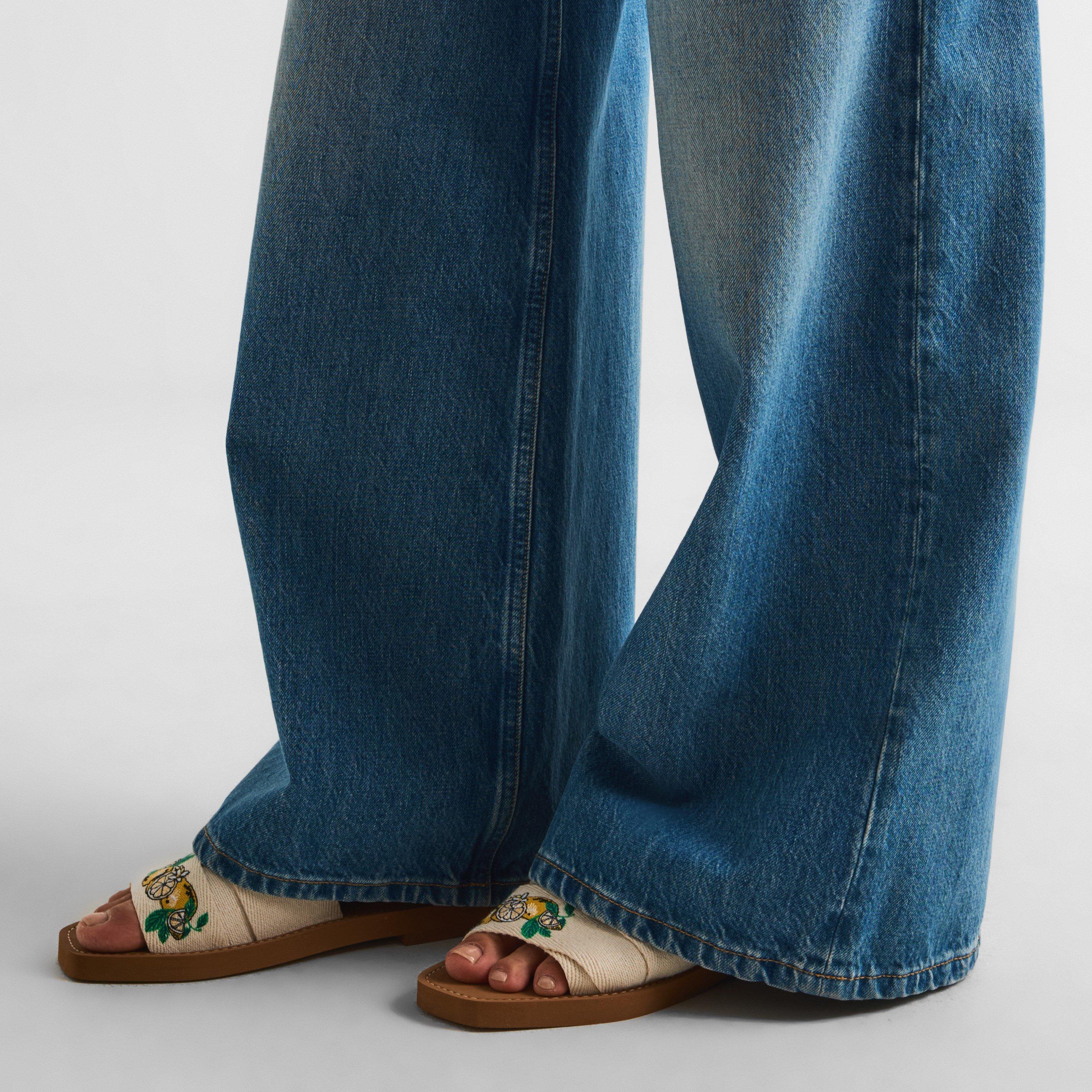 Citrus Yellow - Chloe - Woody Flat Mule - 3