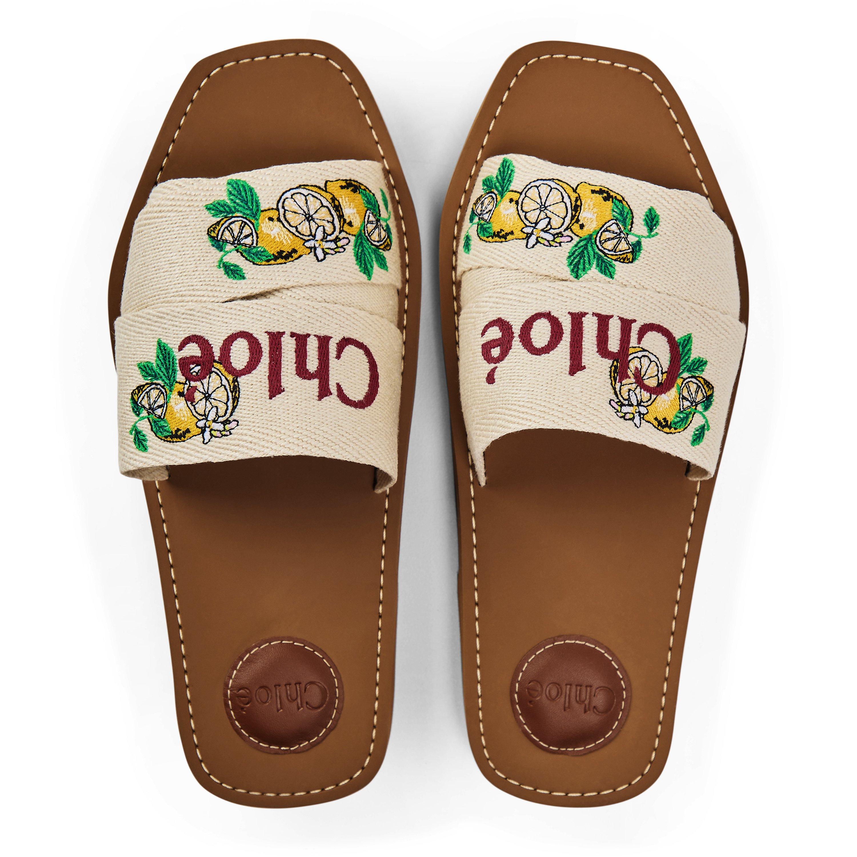 Citrus Yellow - Chloe - Woody Flat Mule - 5