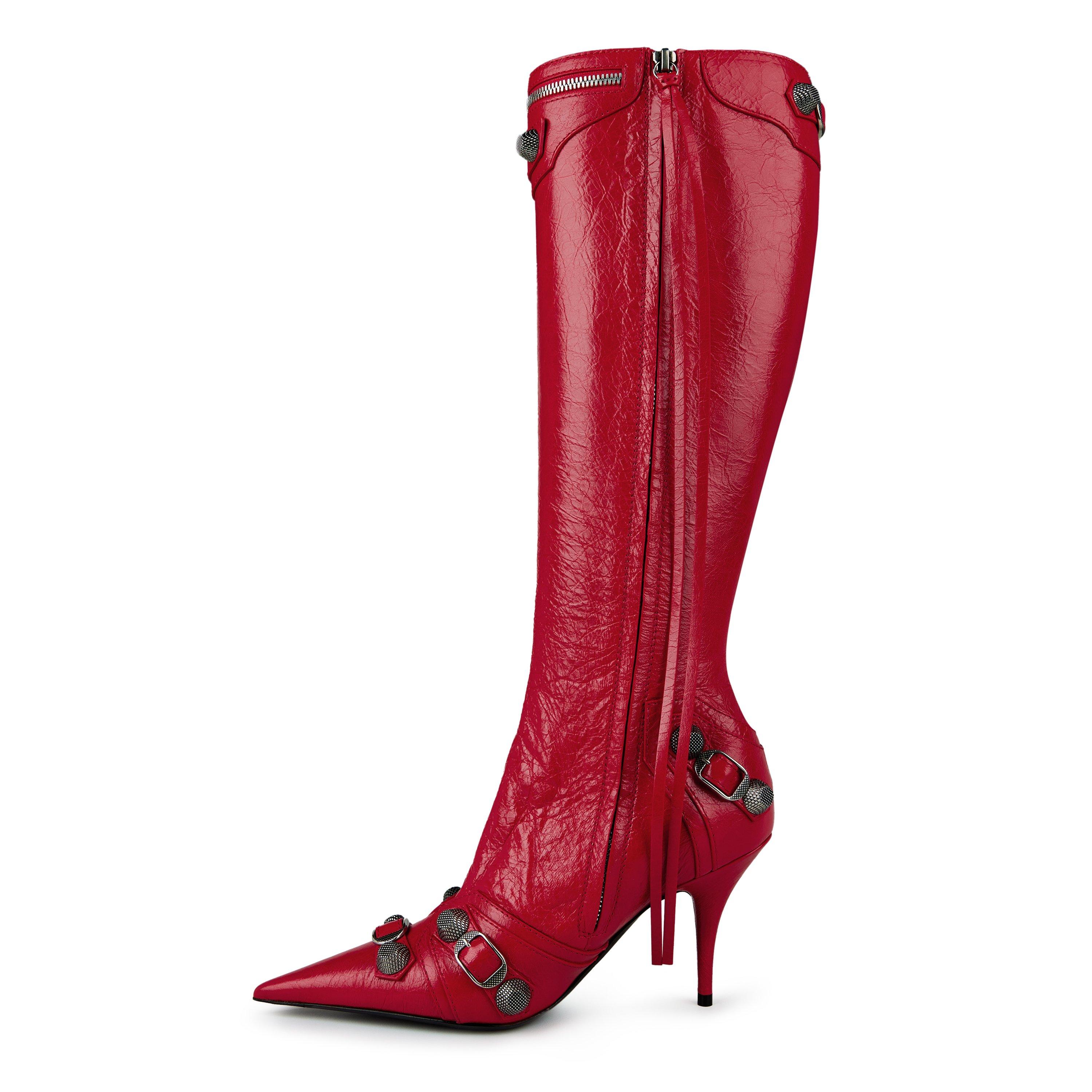 Tomato Red - Balenciaga - Cagole Heeled Boots - 2