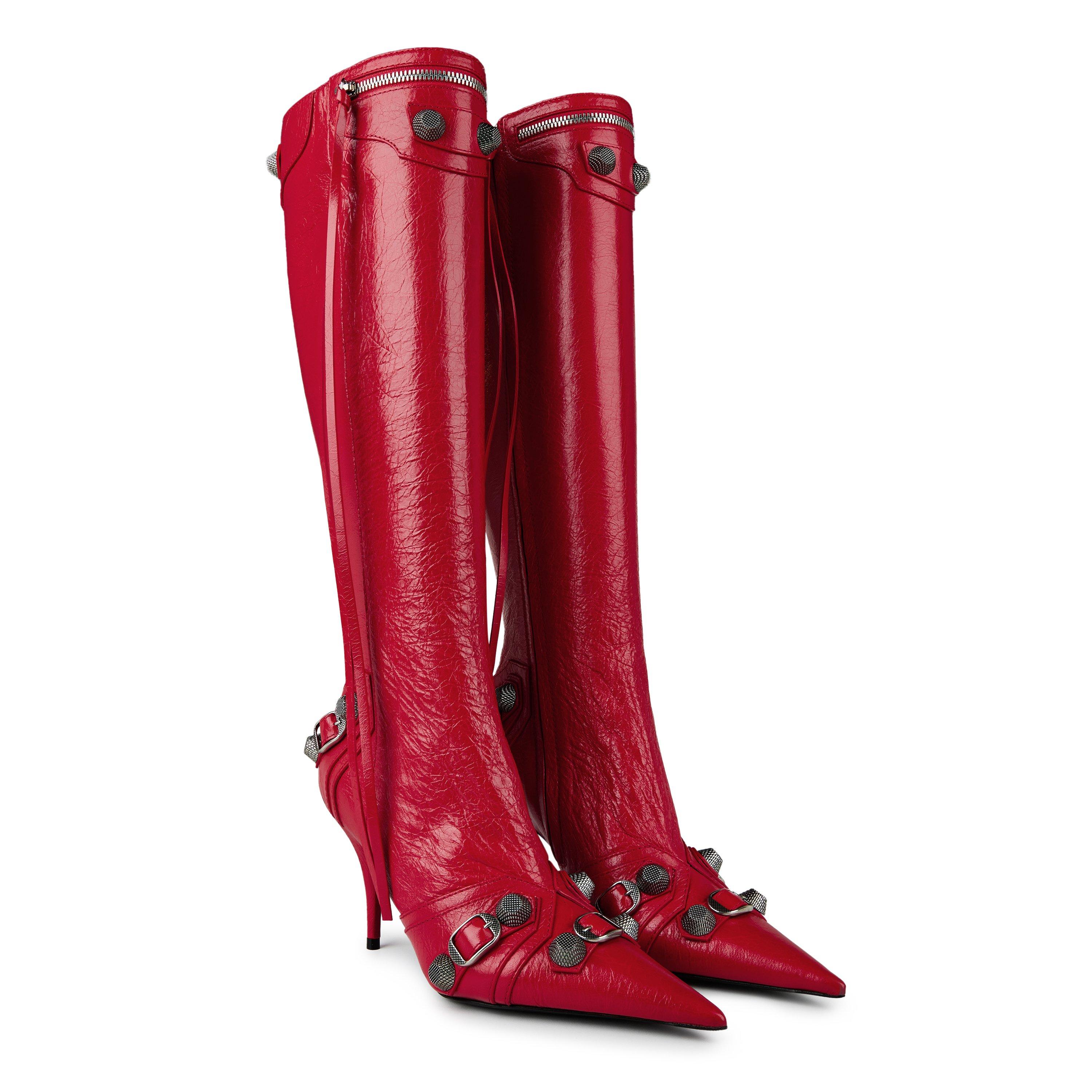 Tomato Red - Balenciaga - Cagole Heeled Boots - 3