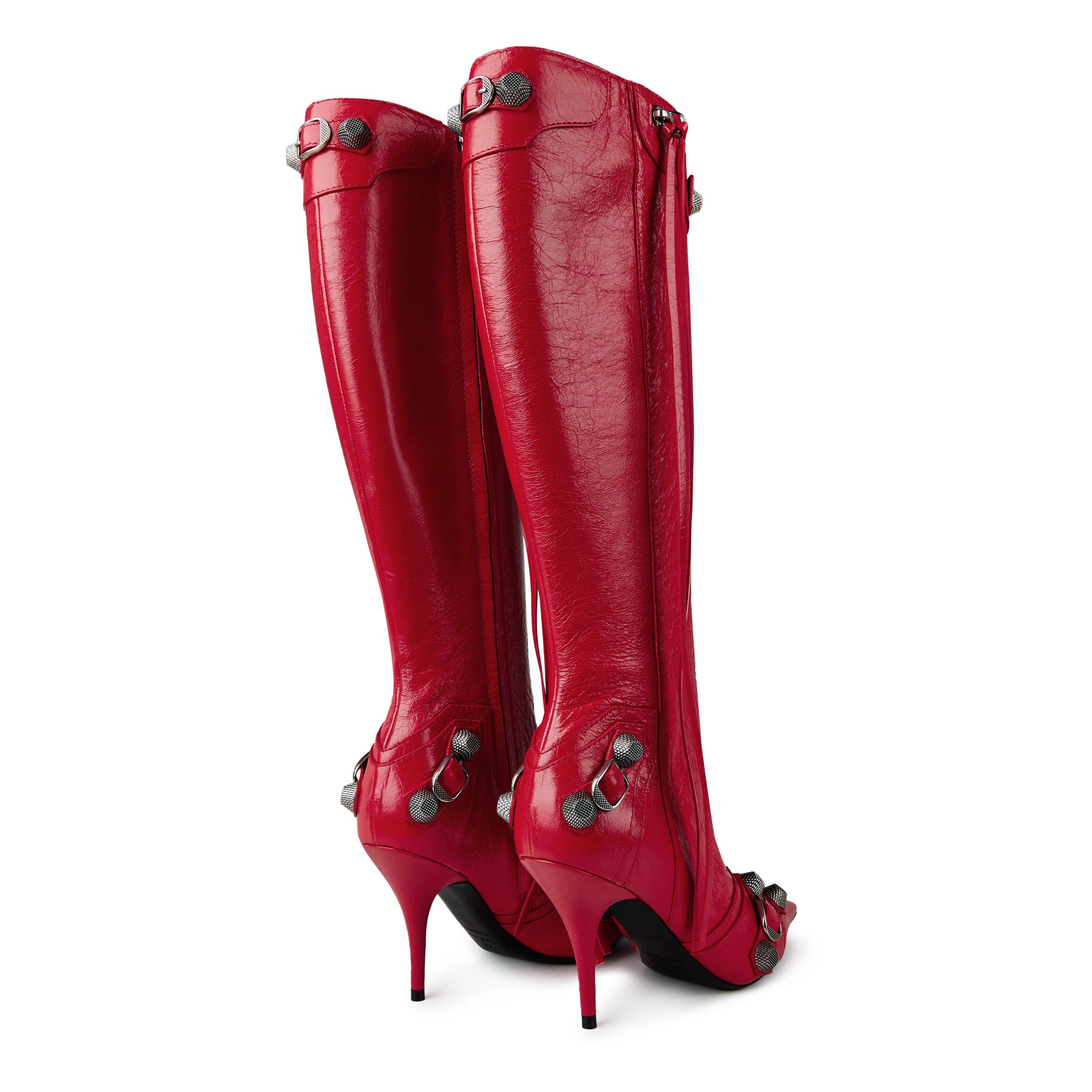 Tomato Red - Balenciaga - Cagole Heeled Boots - 4
