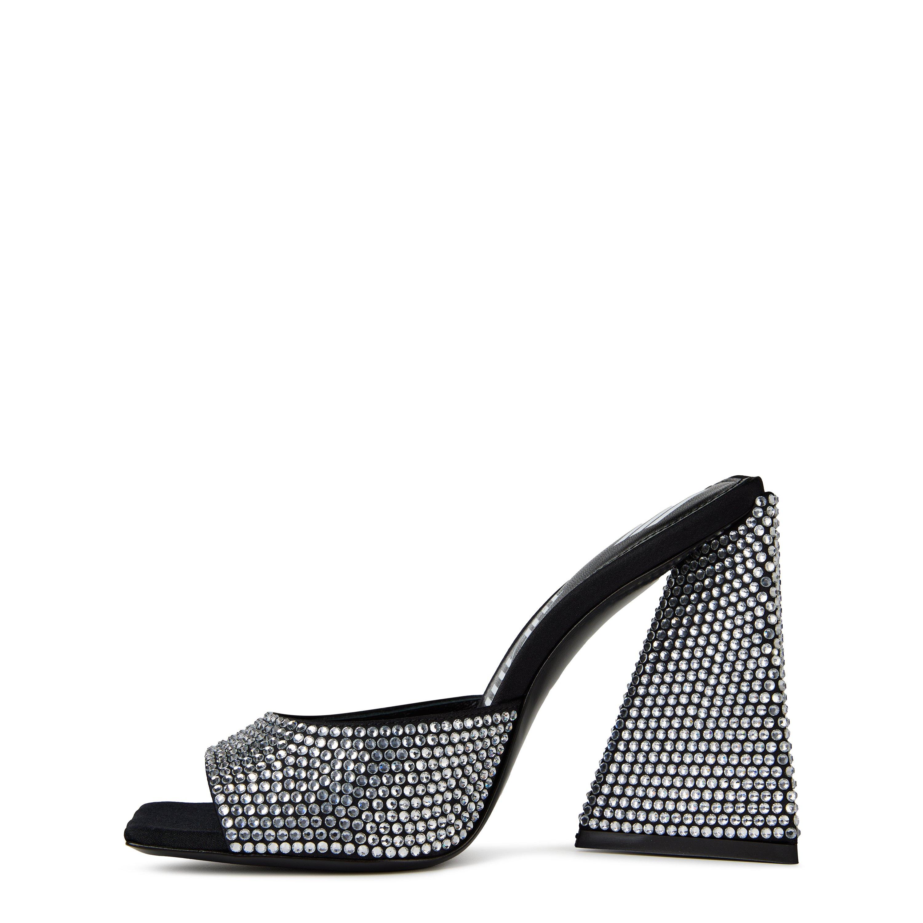 Silvr/Blk - The Attico - Women's Devon Heeled Mule - 3