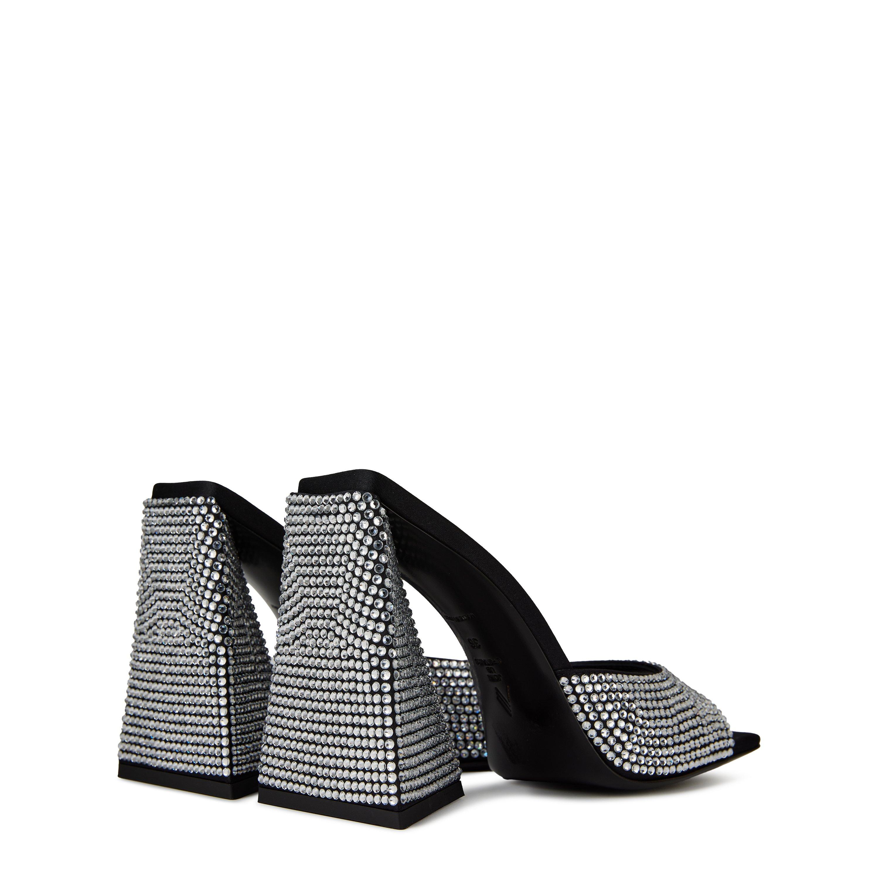 Silvr/Blk - The Attico - Women's Devon Heeled Mule - 5