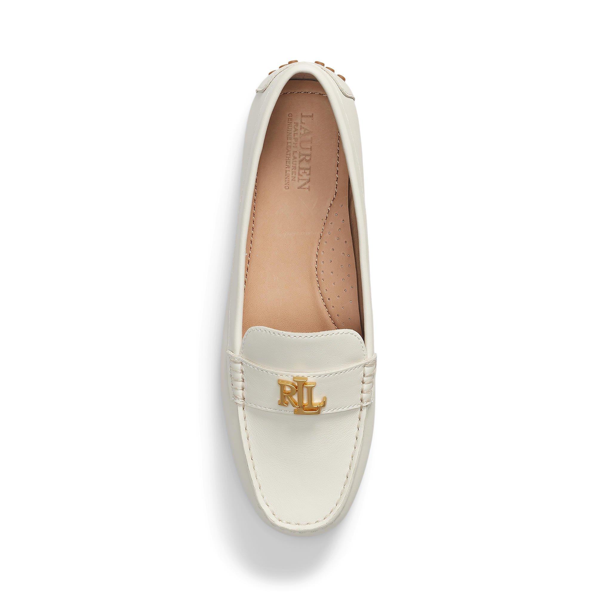 Soft White - Lauren by Ralph Lauren - Barnsbury Driver Shoe Womens - 4