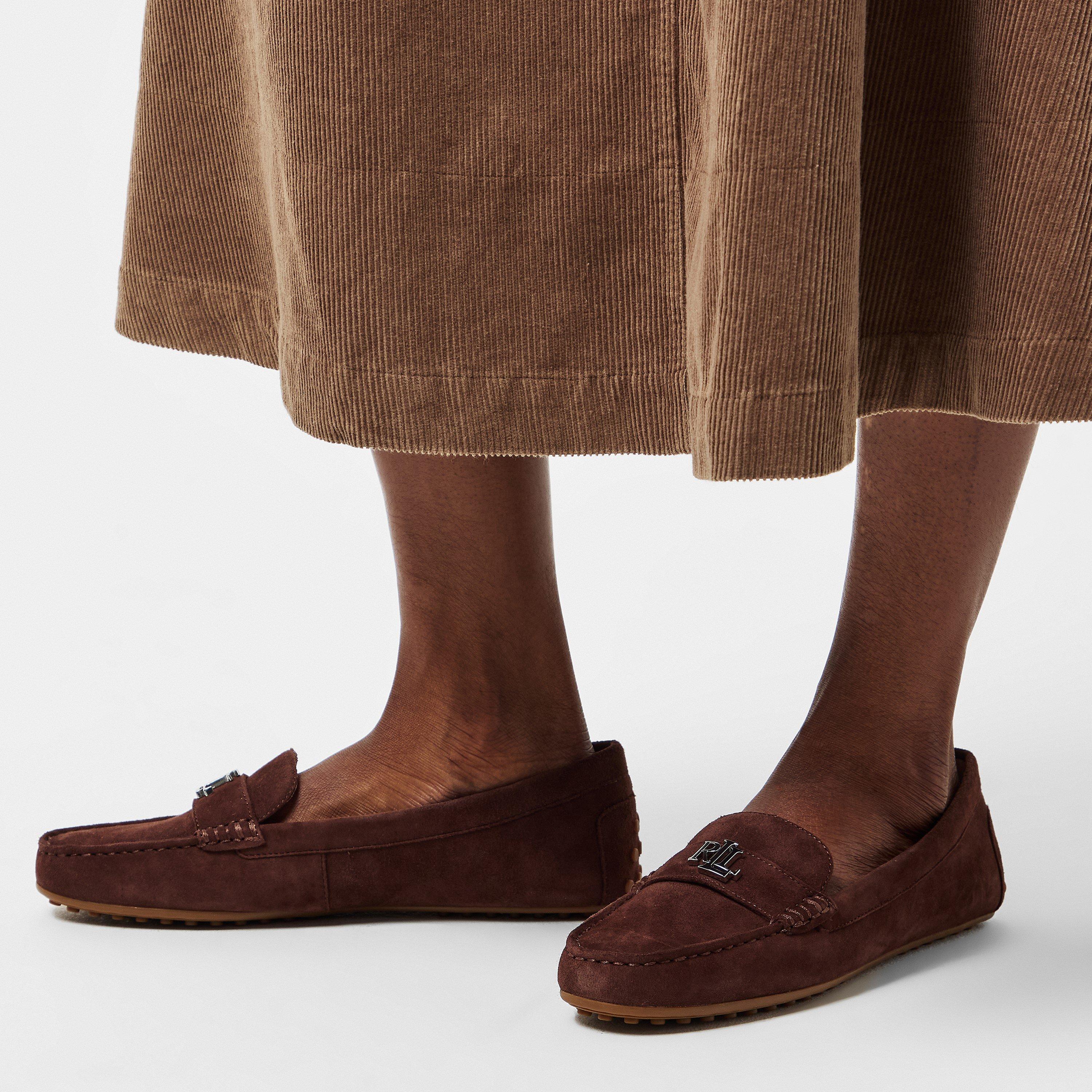 Dark Hickory - Lauren by Ralph Lauren - Barnsbury Driver Shoe Womens - 3