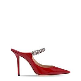Jimmy Choo Women'S Crystal Leather Heeled Mules, 100mm