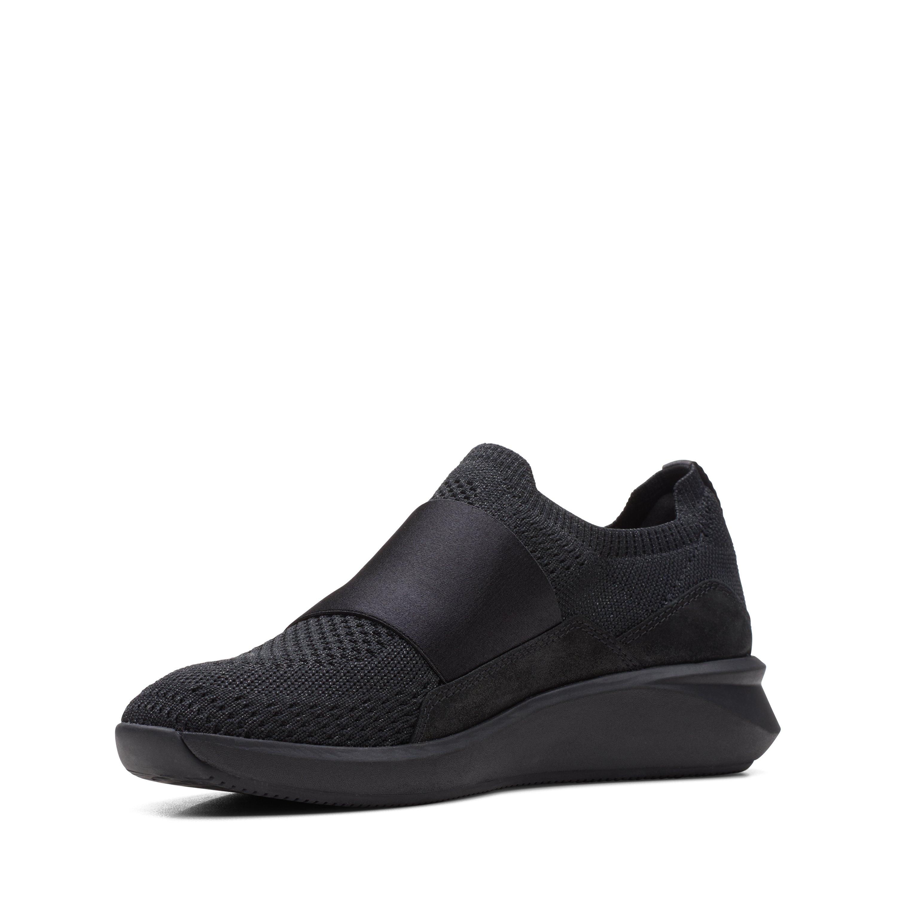 Black Combi - Clarks - Women's Slip On Trainers - 4